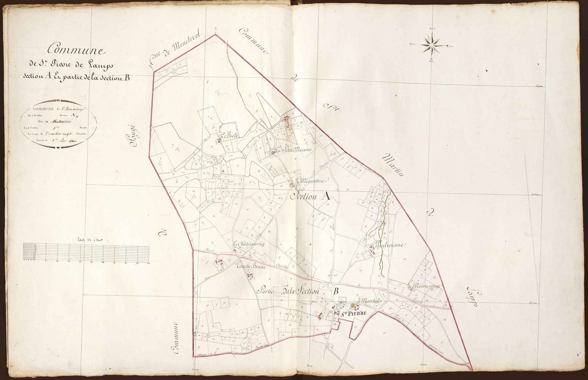 Saint-Pierre-de-Lamps - Section A, dite de Malvoisine et partie de la section B.