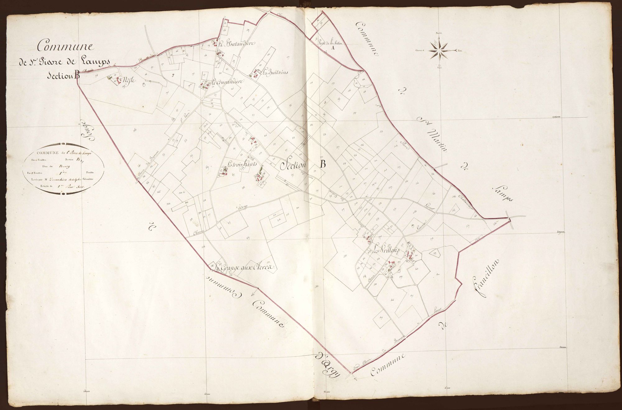 Saint-Pierre-de-Lamps - Section B, dite du Bourg.