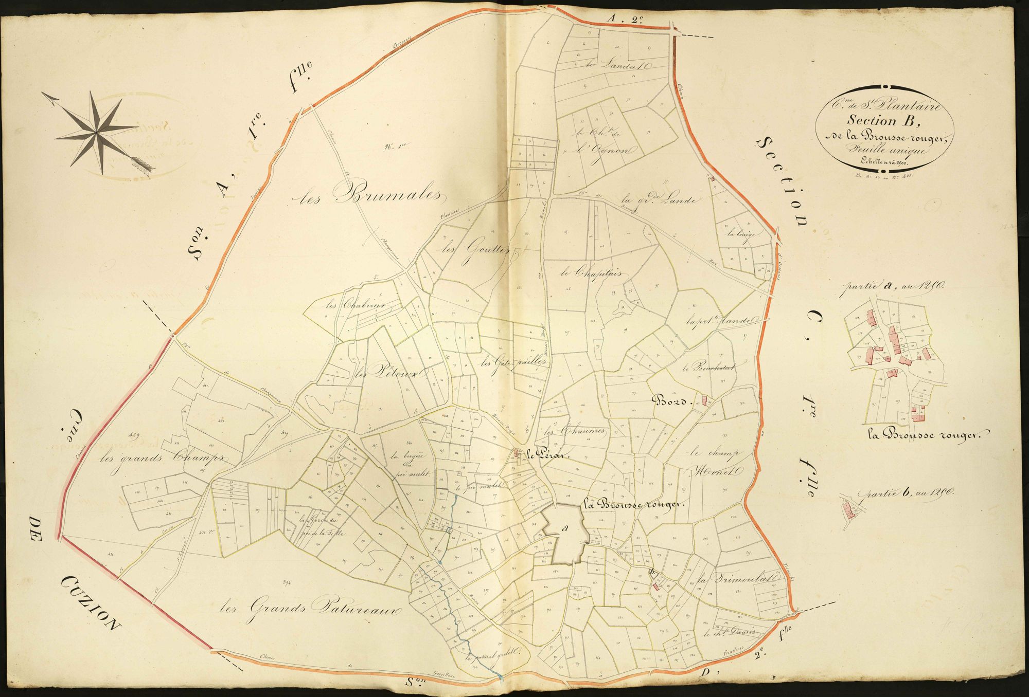 Saint-Plantaire - Section B, dite de la Brousse Rouget.