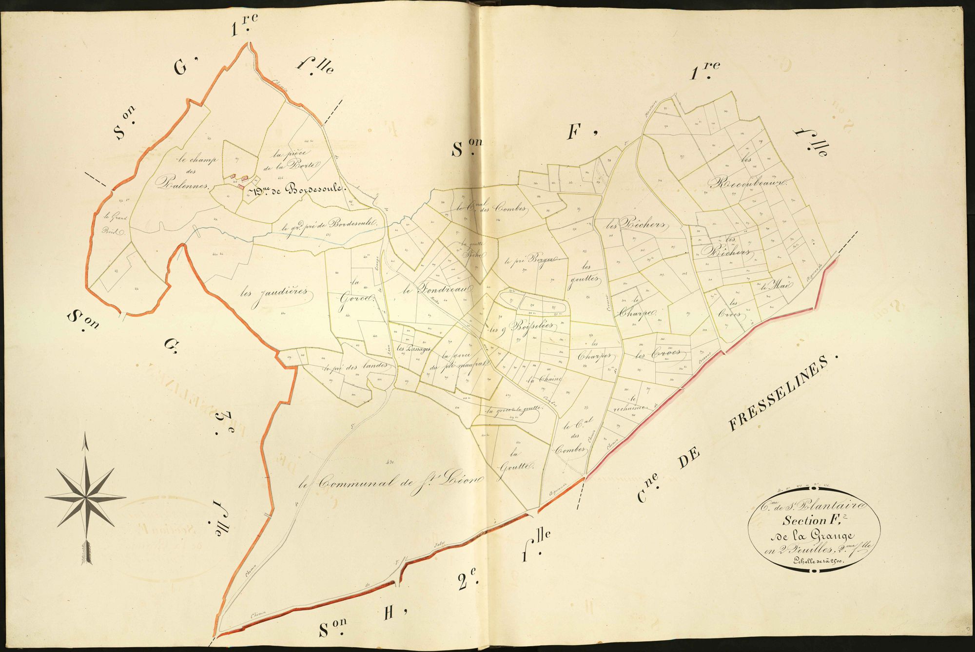 Saint-Plantaire - Section F2, dite de la Grange.