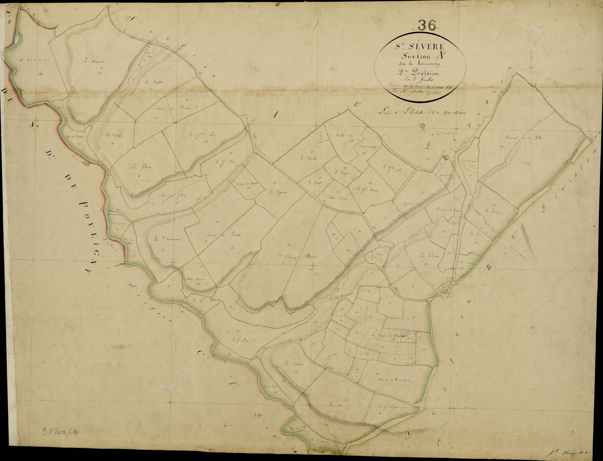 Sainte-Sévère-sur-Indre - Section A2, dite de Lencourty.