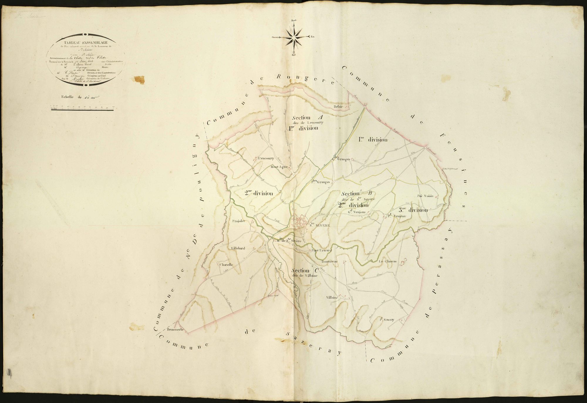 Sainte-Sévère-sur-Indre - Tableau d'assemblage.