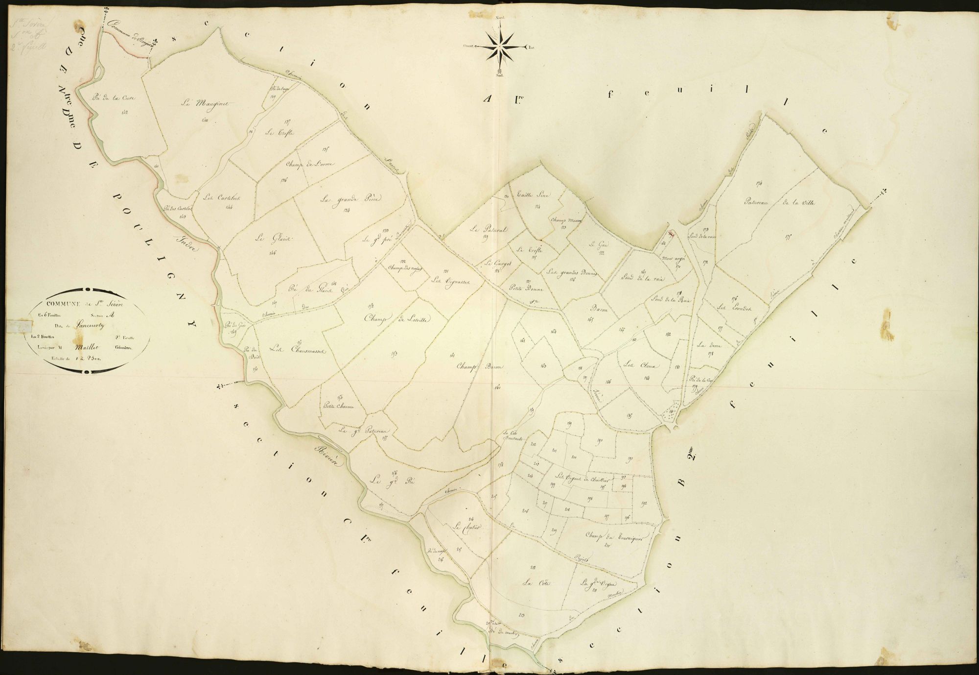 Sainte-Sévère-sur-Indre - Section A2, dite de Lancourty.