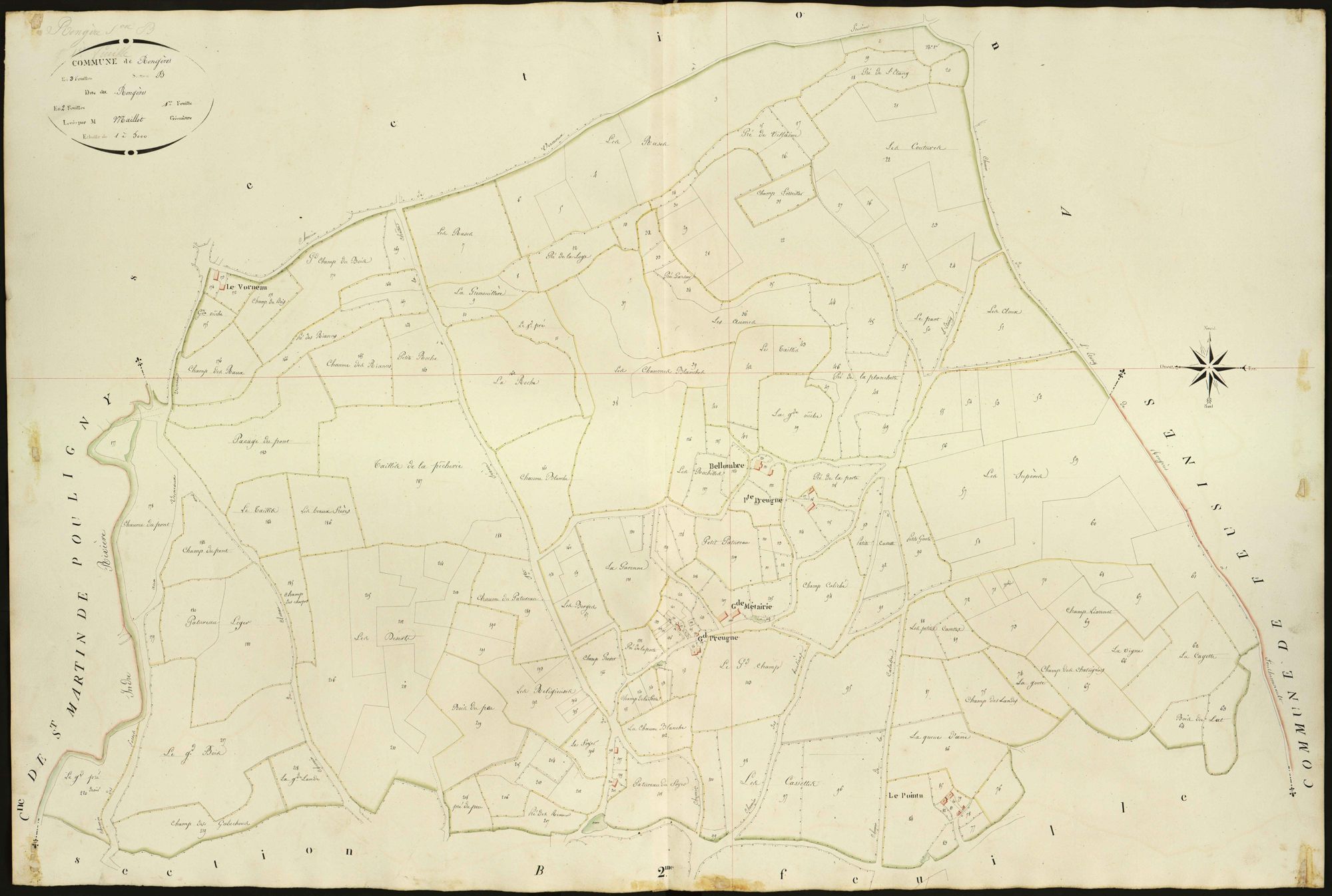 Sainte-Sévère-sur-Indre - Section B1, dite de Rongères (devenue section E1 après fusion avec Rongères).