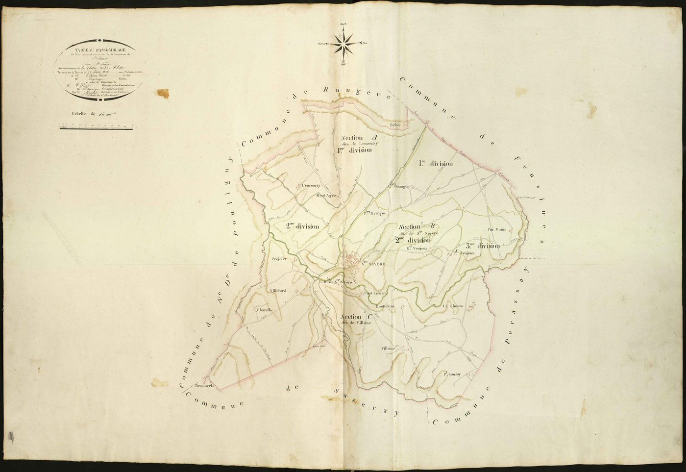Sainte-Sévère-sur-Indre - Tableau d'assemblage.