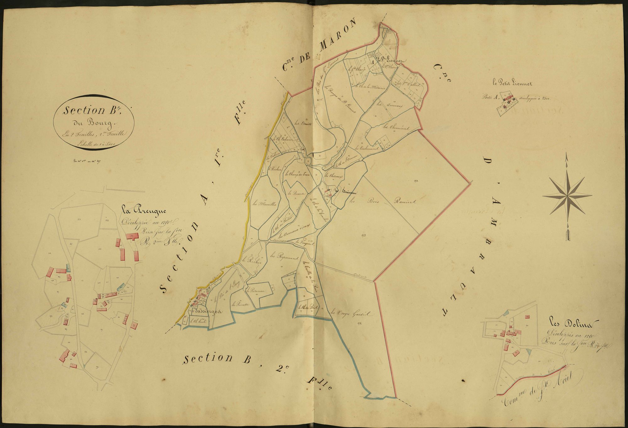 Sassierges-Saint-Germain - Section B1, dite du Bourg.