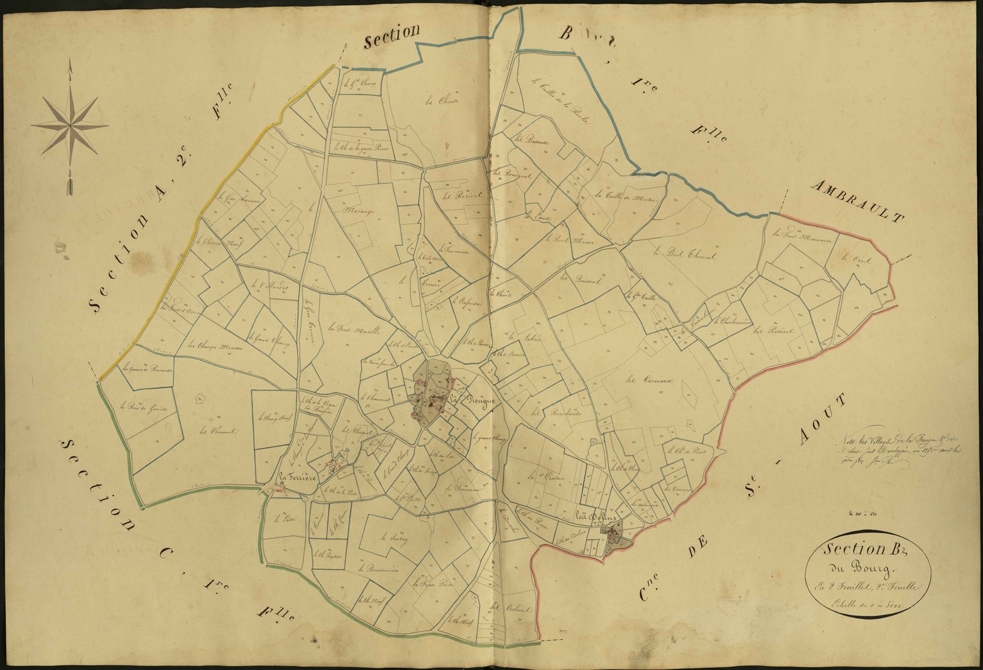Sassierges-Saint-Germain - Section B2, dite du Bourg.