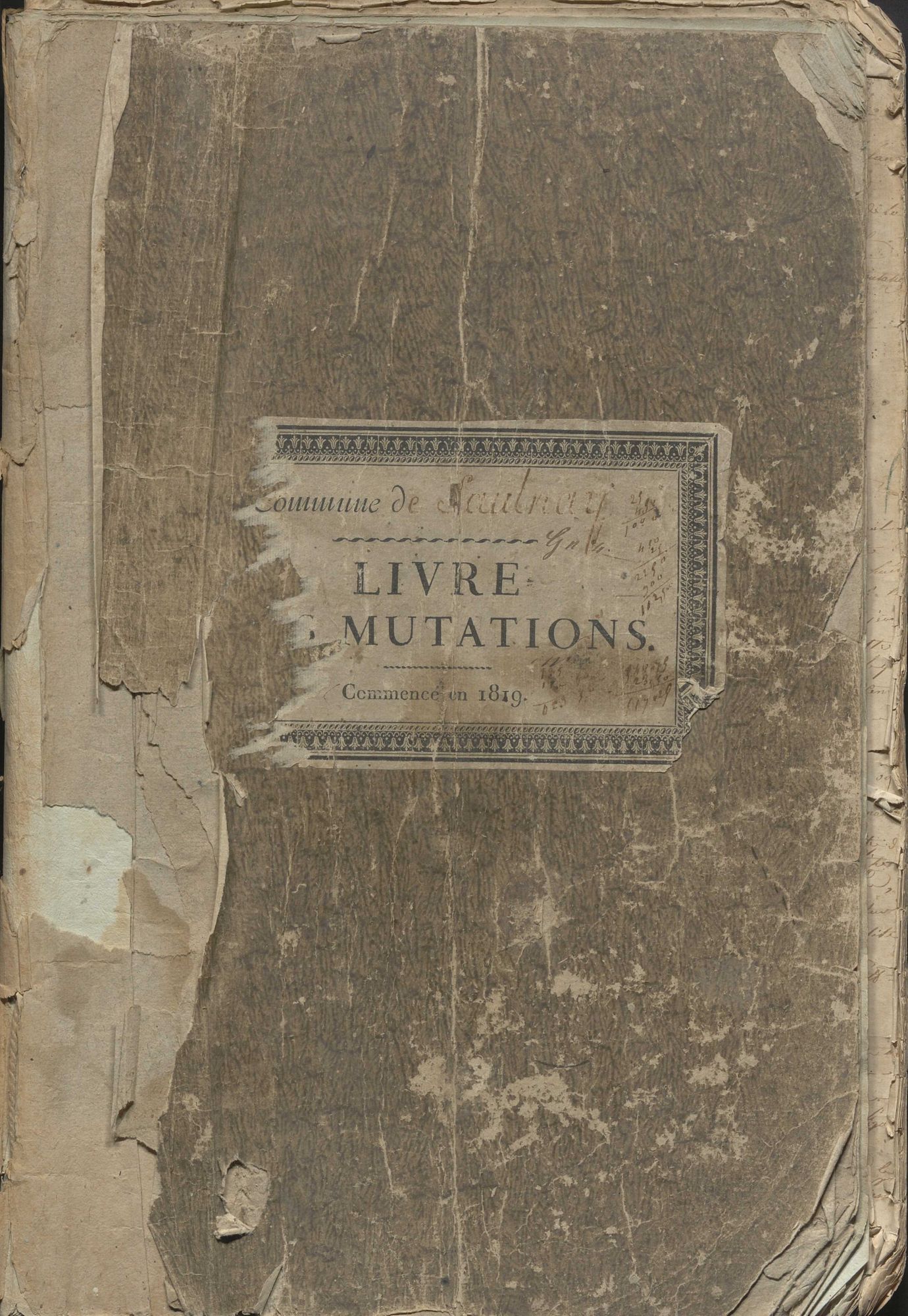 Saulnay - Livre des mutations de propriétés