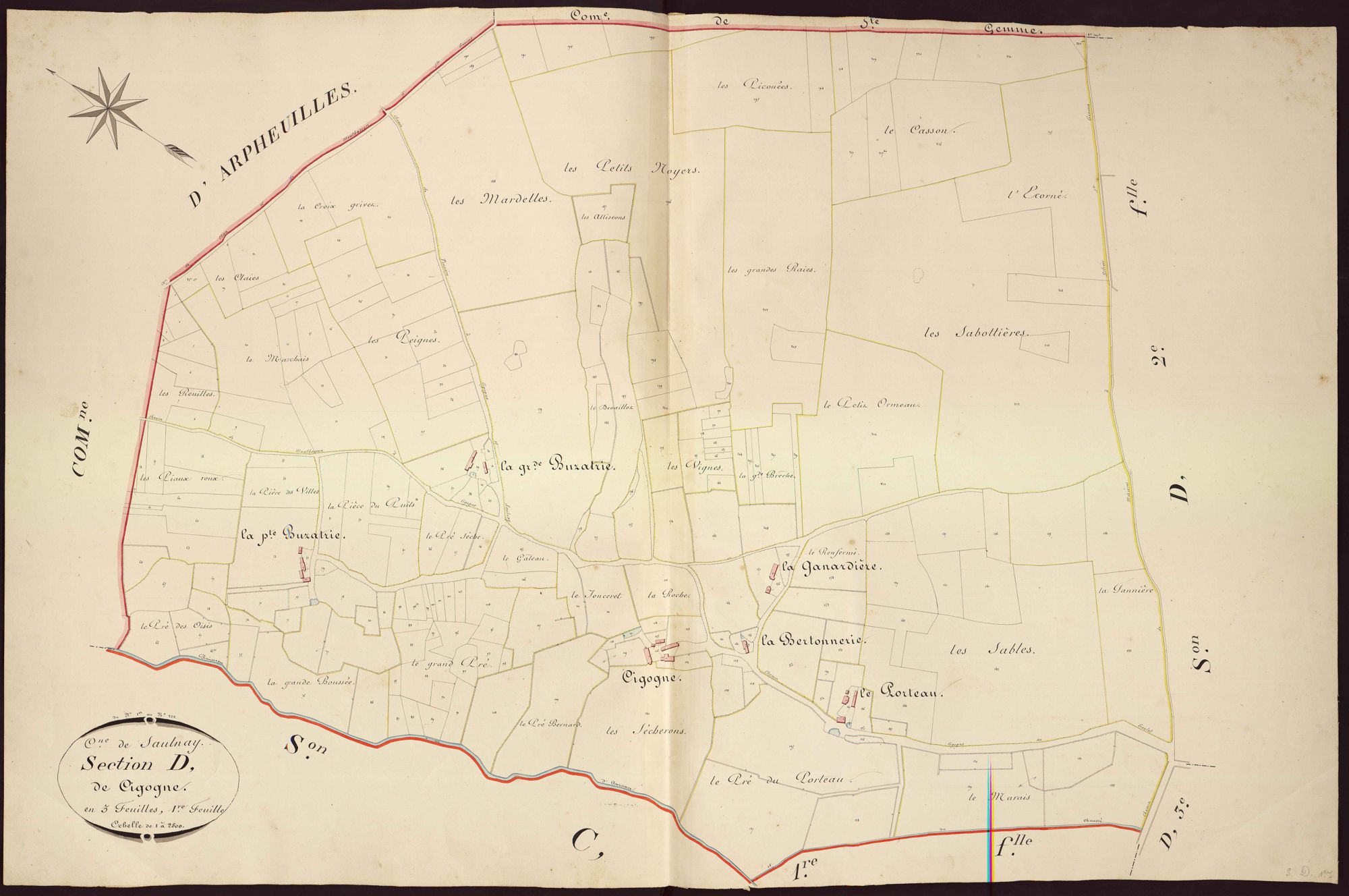 Saulnay - Section D1, dite de Cigogne.