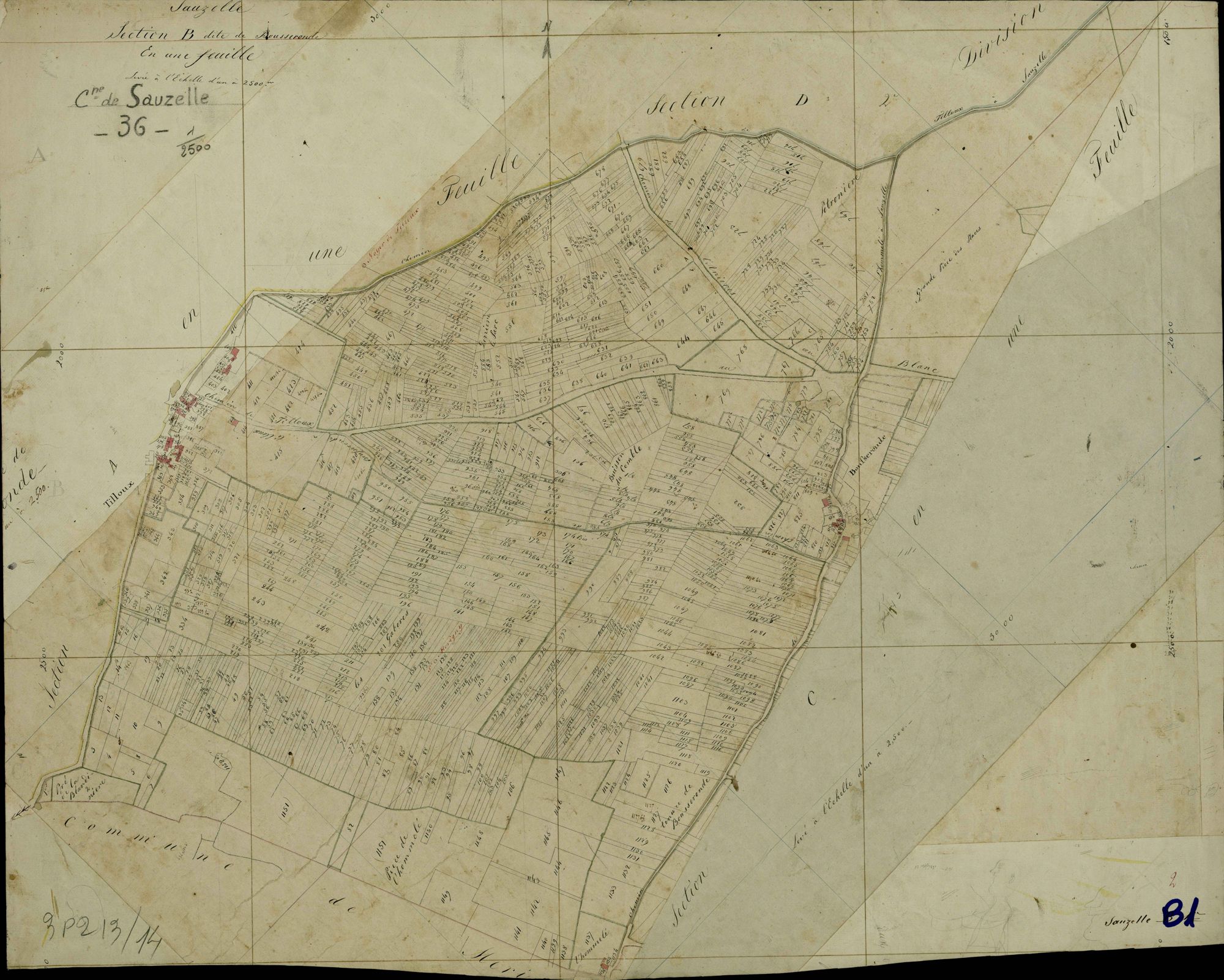 Sauzelles - Section B, dite de Bousseronde.