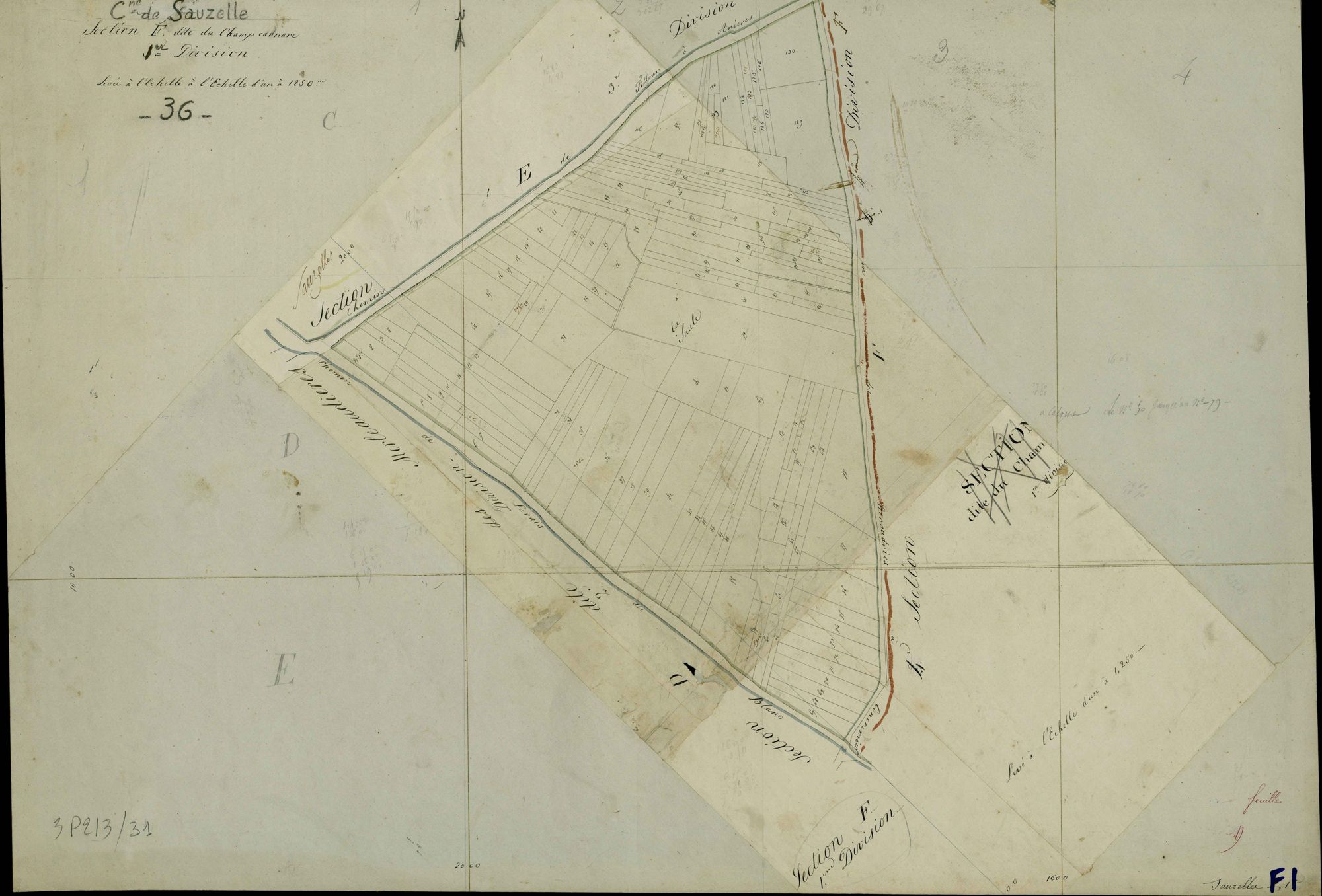 Sauzelles - Section F1, dite du Champ Carnare.