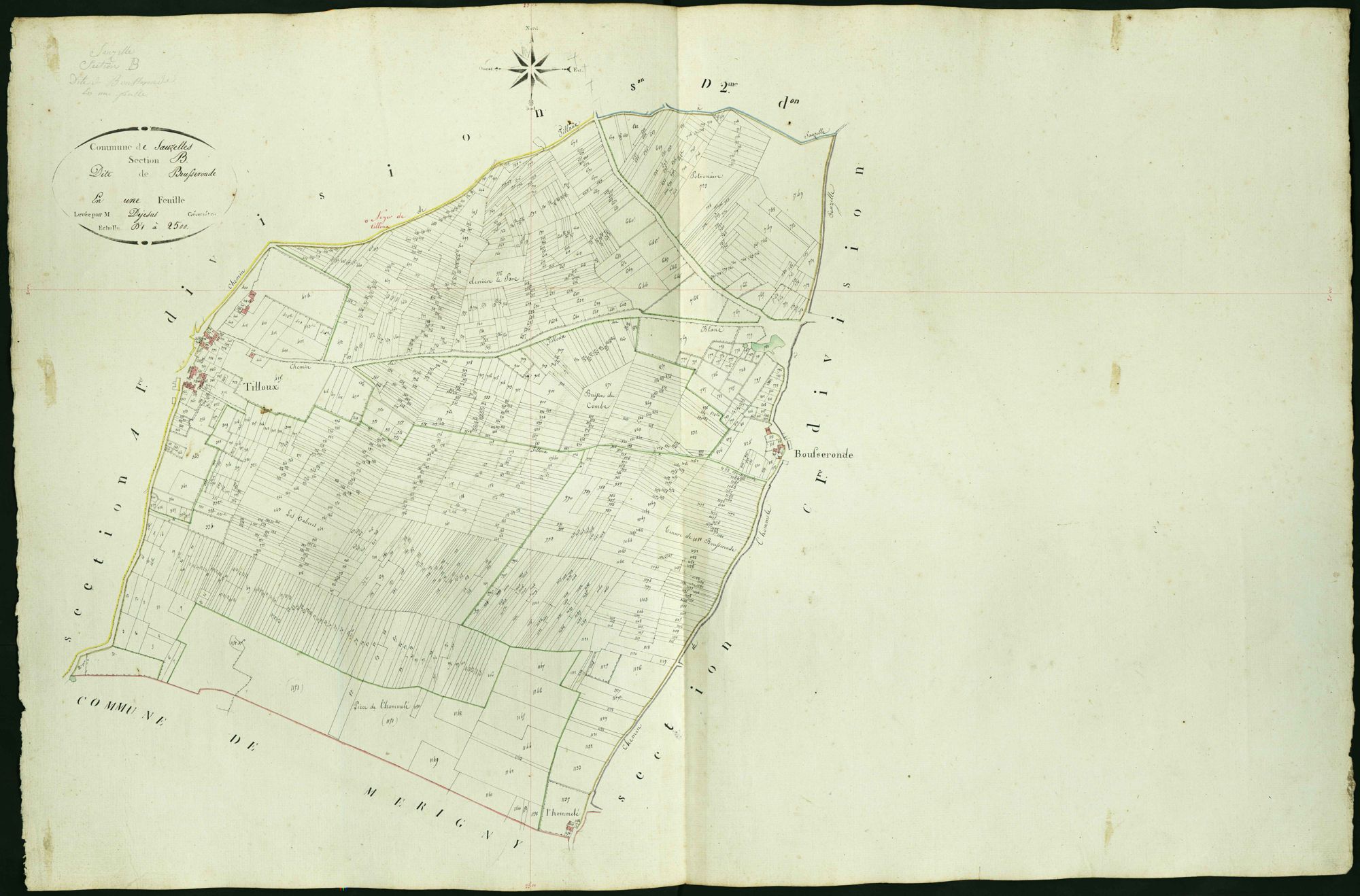 Sauzelles - Section B, dite de Bousseronde.