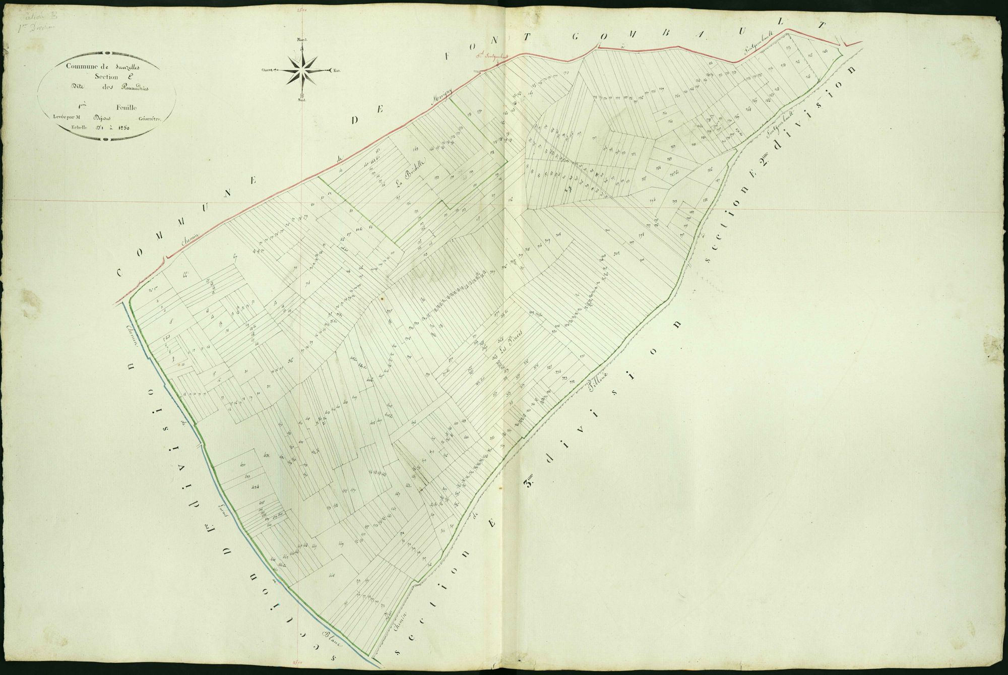 Sauzelles - Section E1, dite des Renaudries.