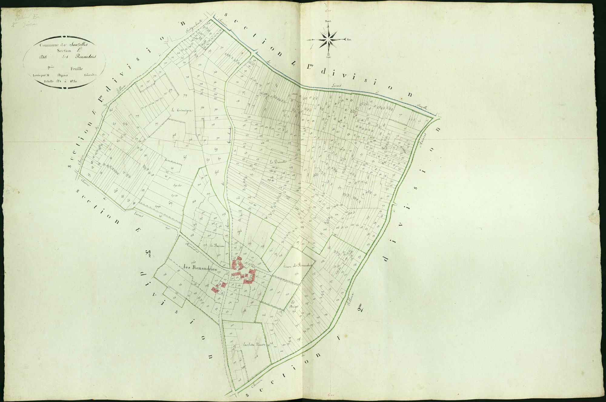Sauzelles - Section E2, dite des Renaudries.