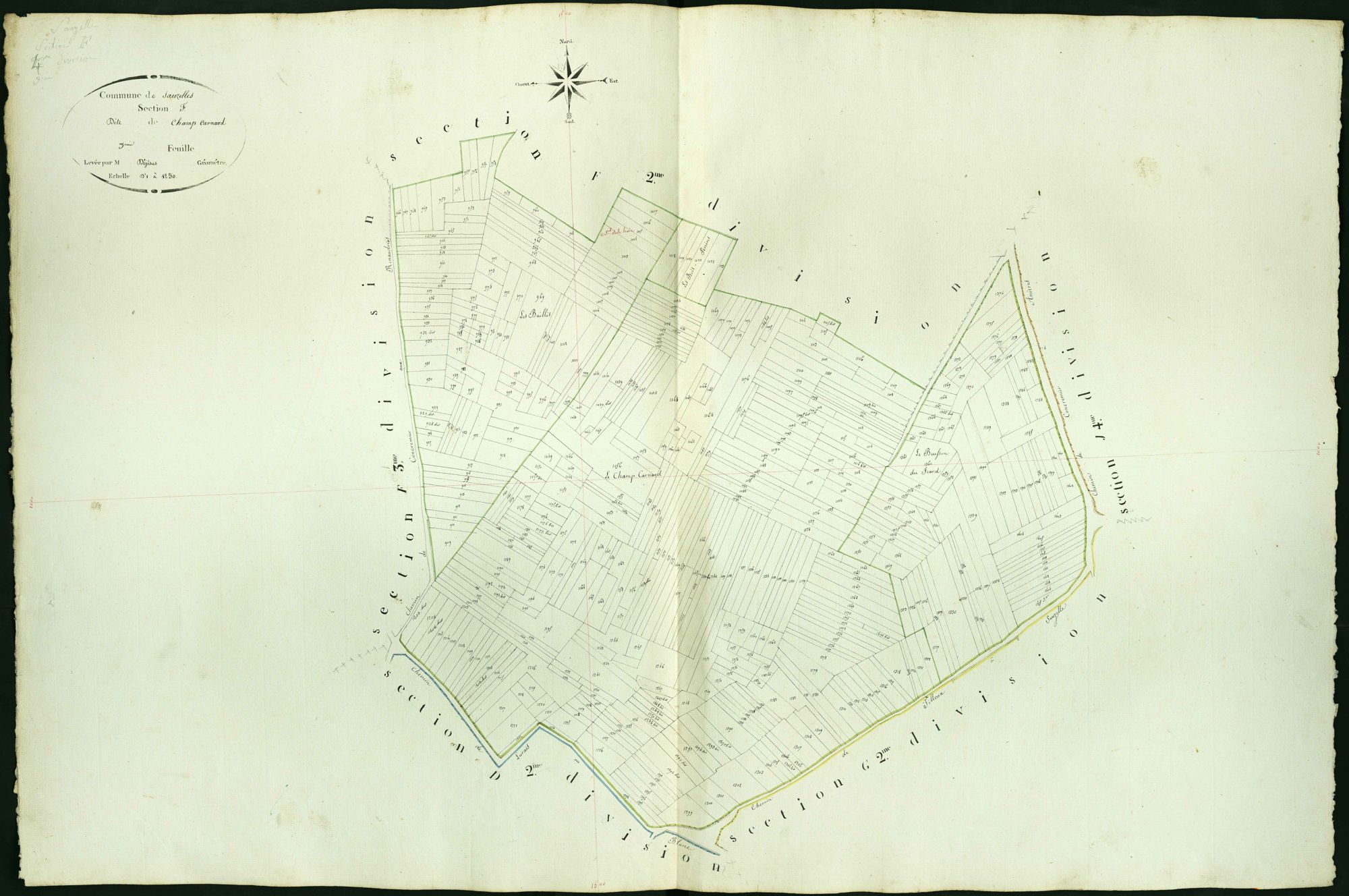 Sauzelles - Section F3, dite de Champ Carnard.
