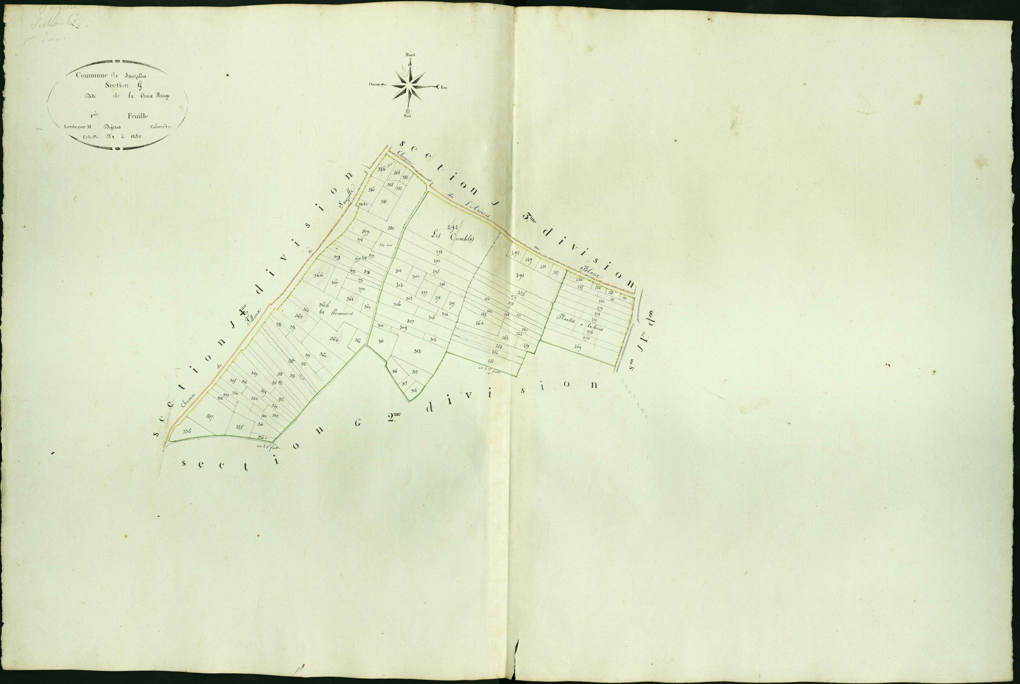 Sauzelles - Section G1, dite de la Croix Rouge.