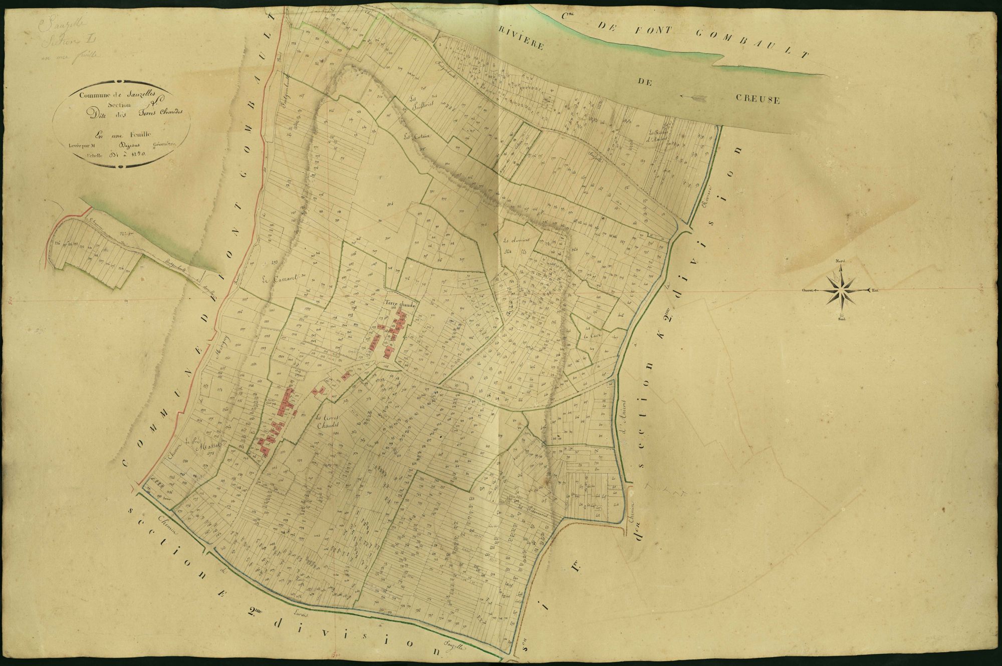 Sauzelles - Section L, dite des Terres Chaudes.