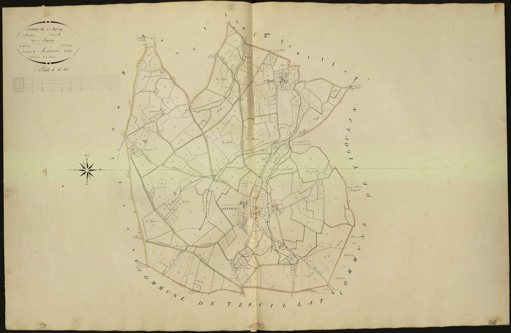 Sazeray - Section A, dite de Sazeray.