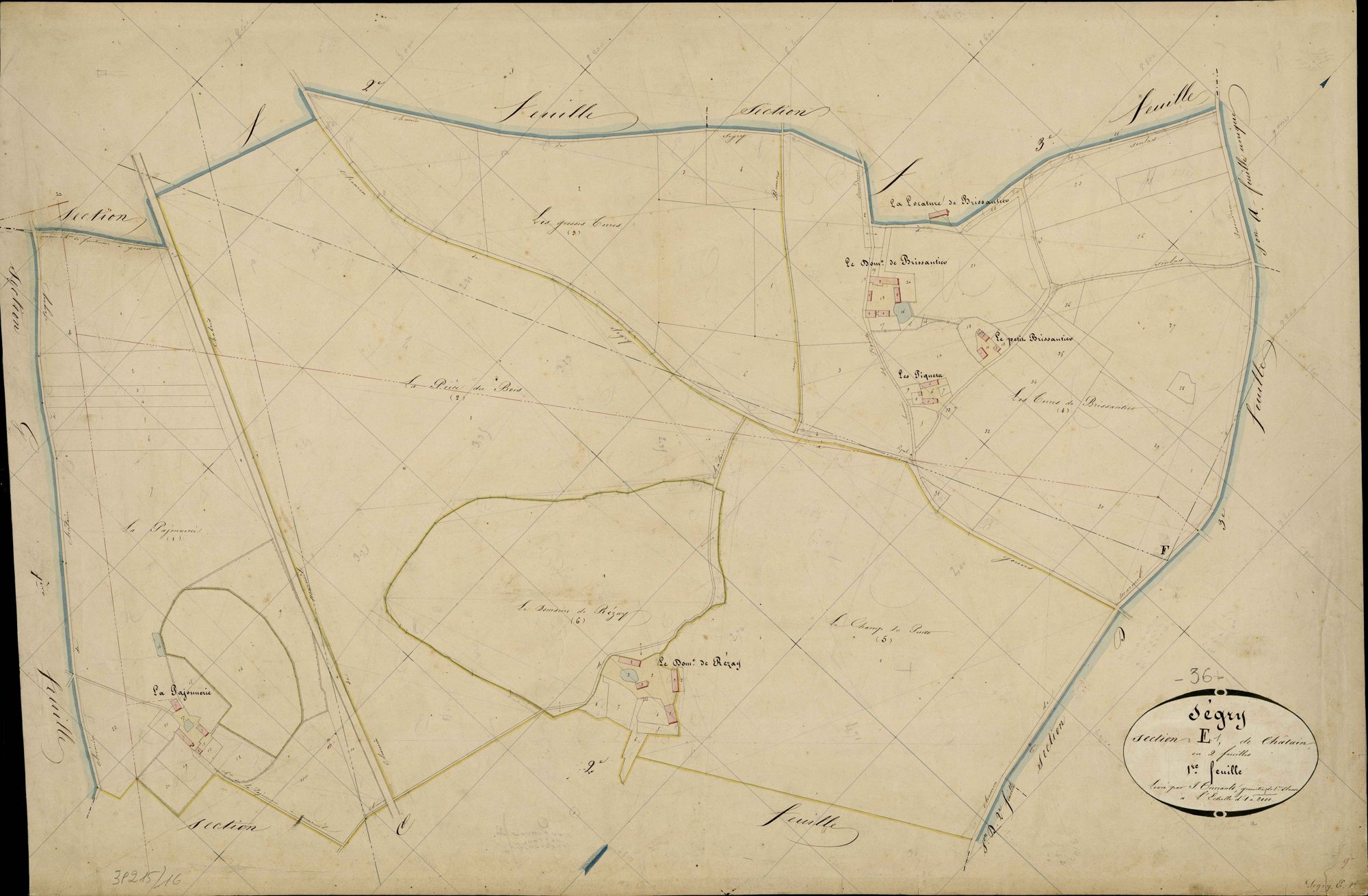 Ségry - Section E1, dite de Châtain.