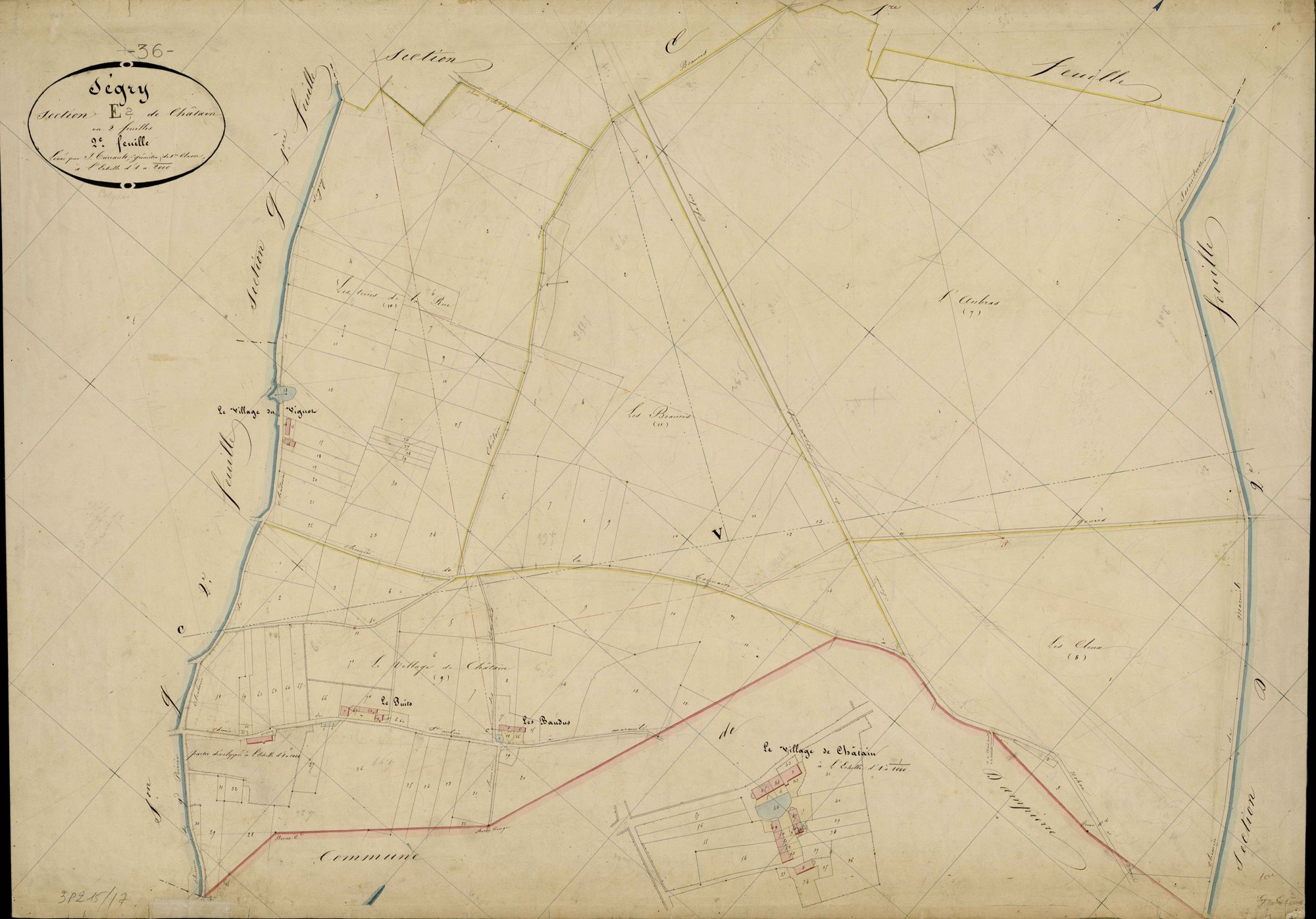 Ségry - Section E2, dite de Châtain.