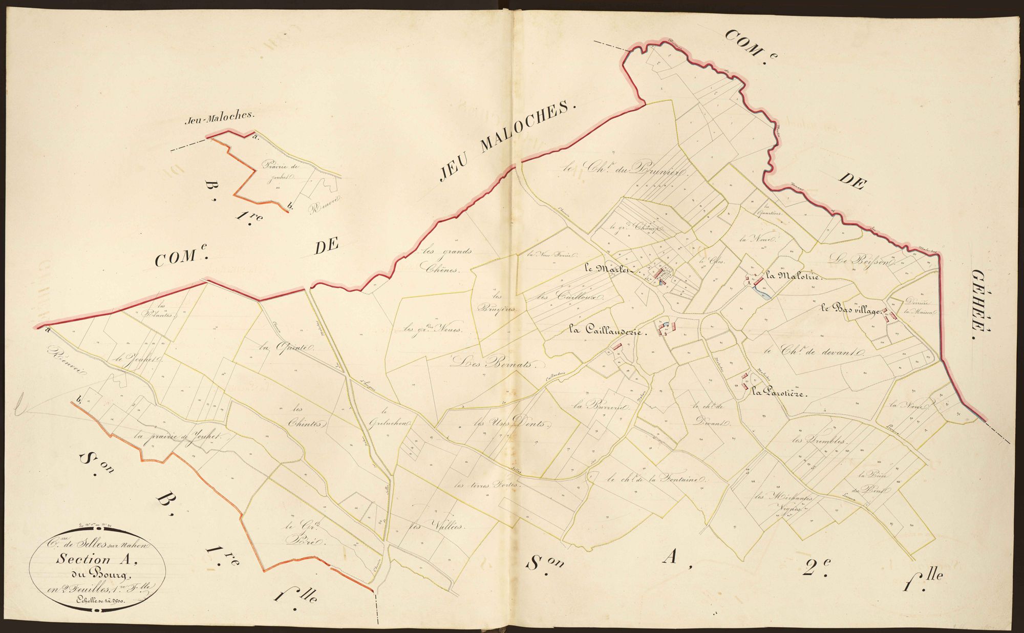 Selles-sur-Nahon - Section A1, dite du Bourg.