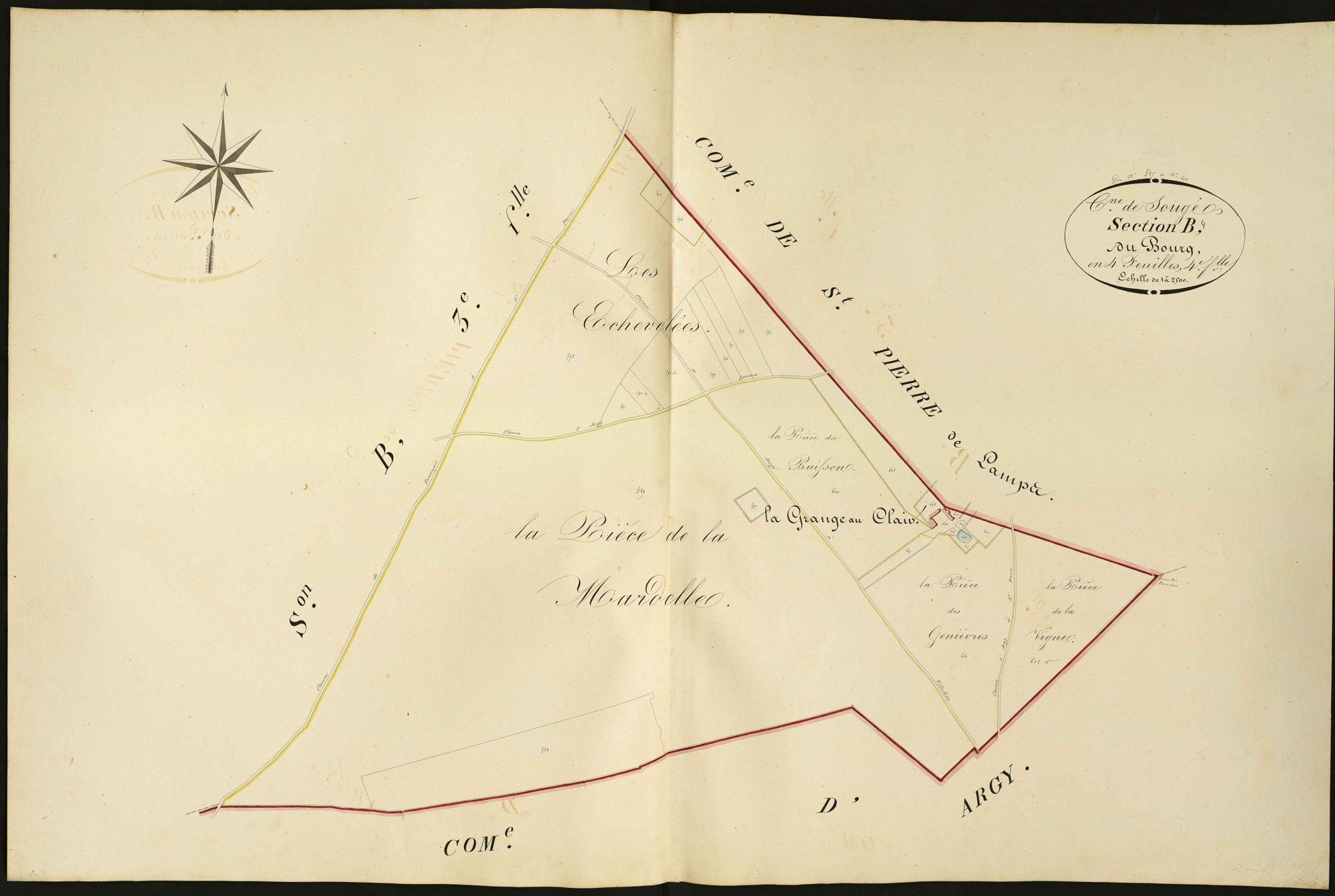 Sougé - Section B4, dite du Bourg.