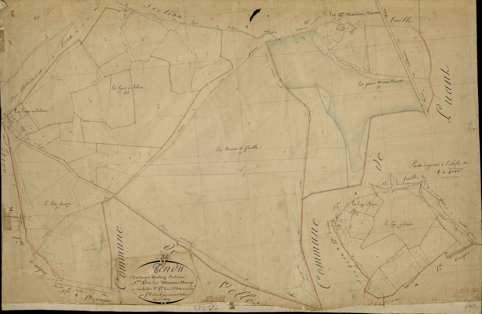 Tendu - Section A1, dite des Maisons Neuves.
