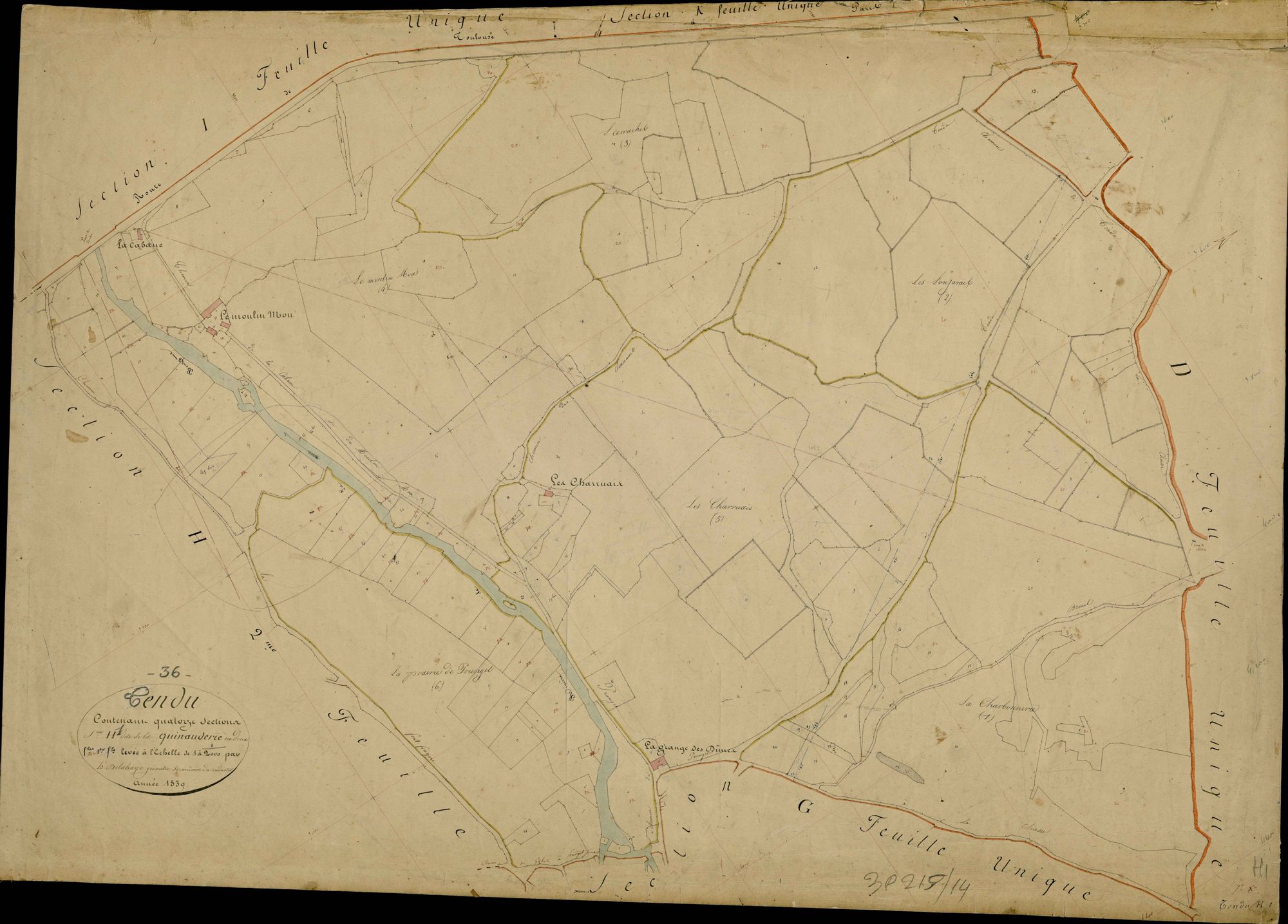 Tendu - Section H1, dite de la Quinauderie.