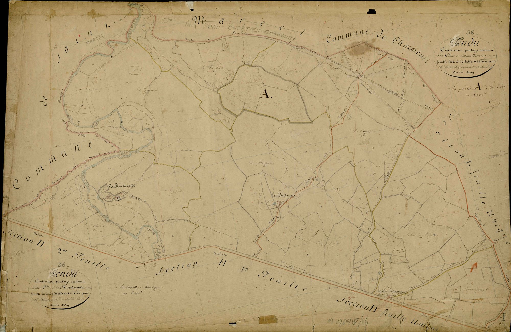 Tendu - Section I, dite de la Rocherolle, et section K, dite de Saint-Vincent.