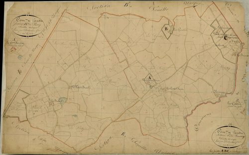 Tendu - Section C, dite du Broutay, et section D, dite du Bourg.