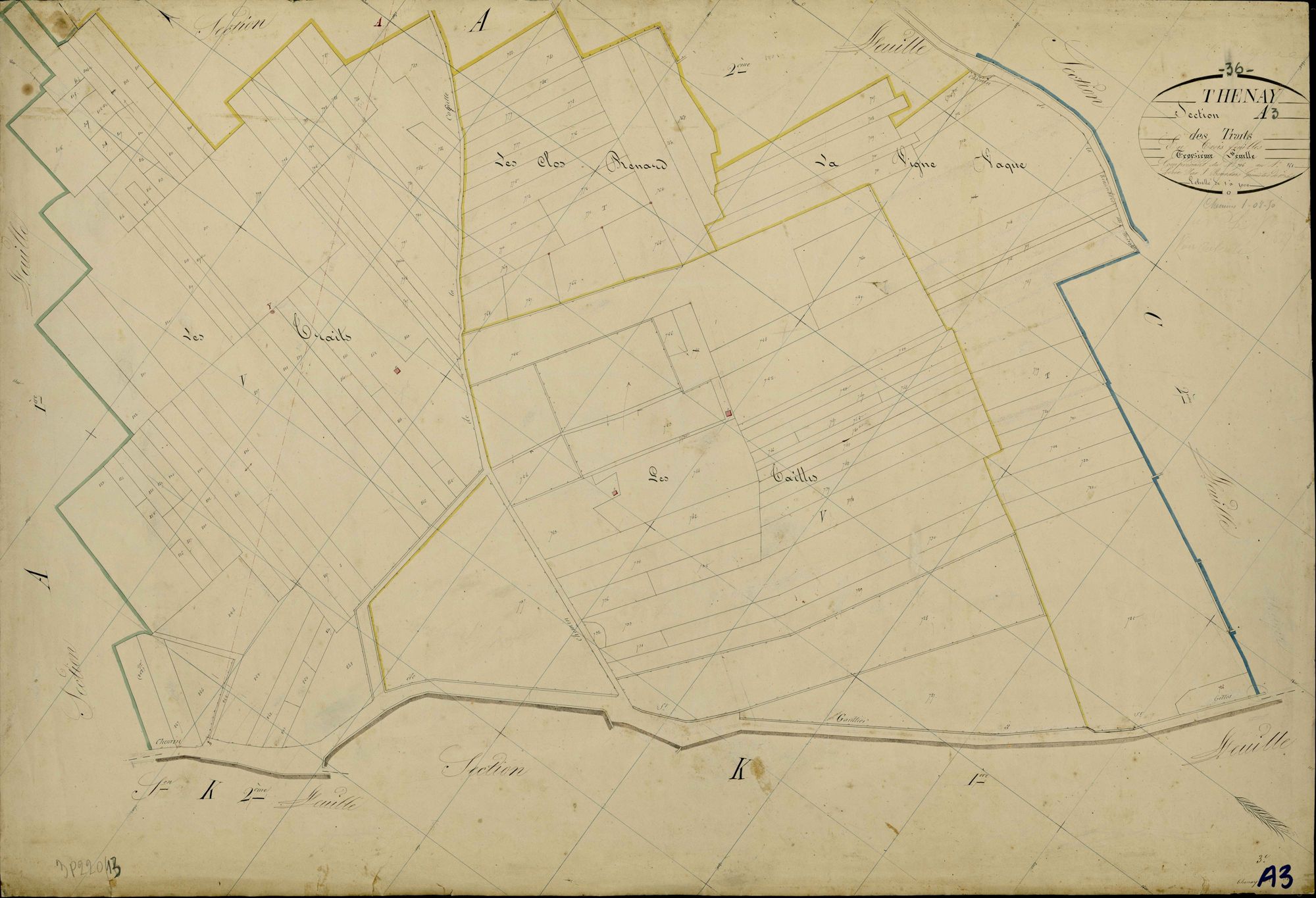 Thenay - Section A3, dite des Traits.