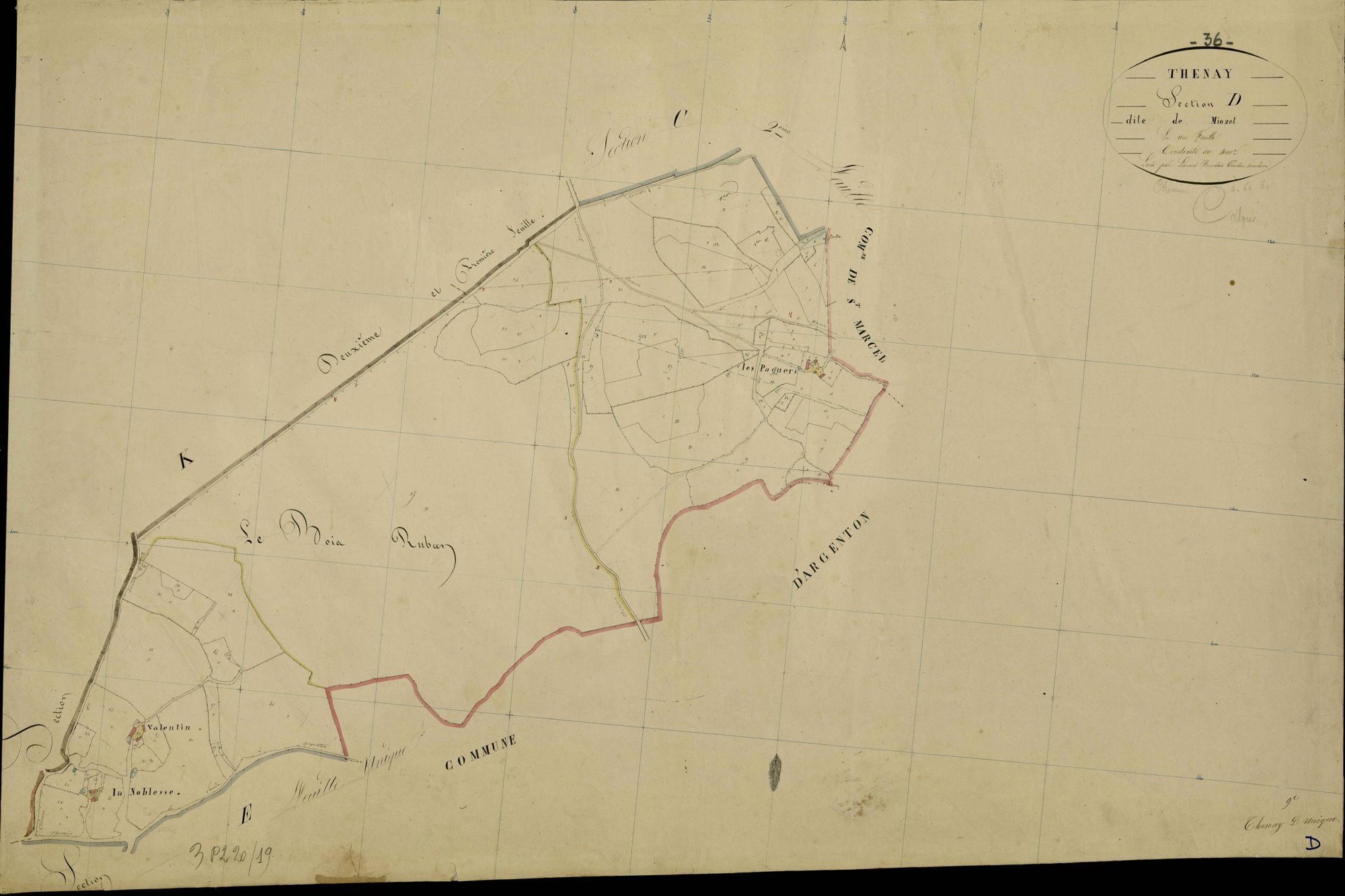 Thenay - Section D, dite de Miozel.