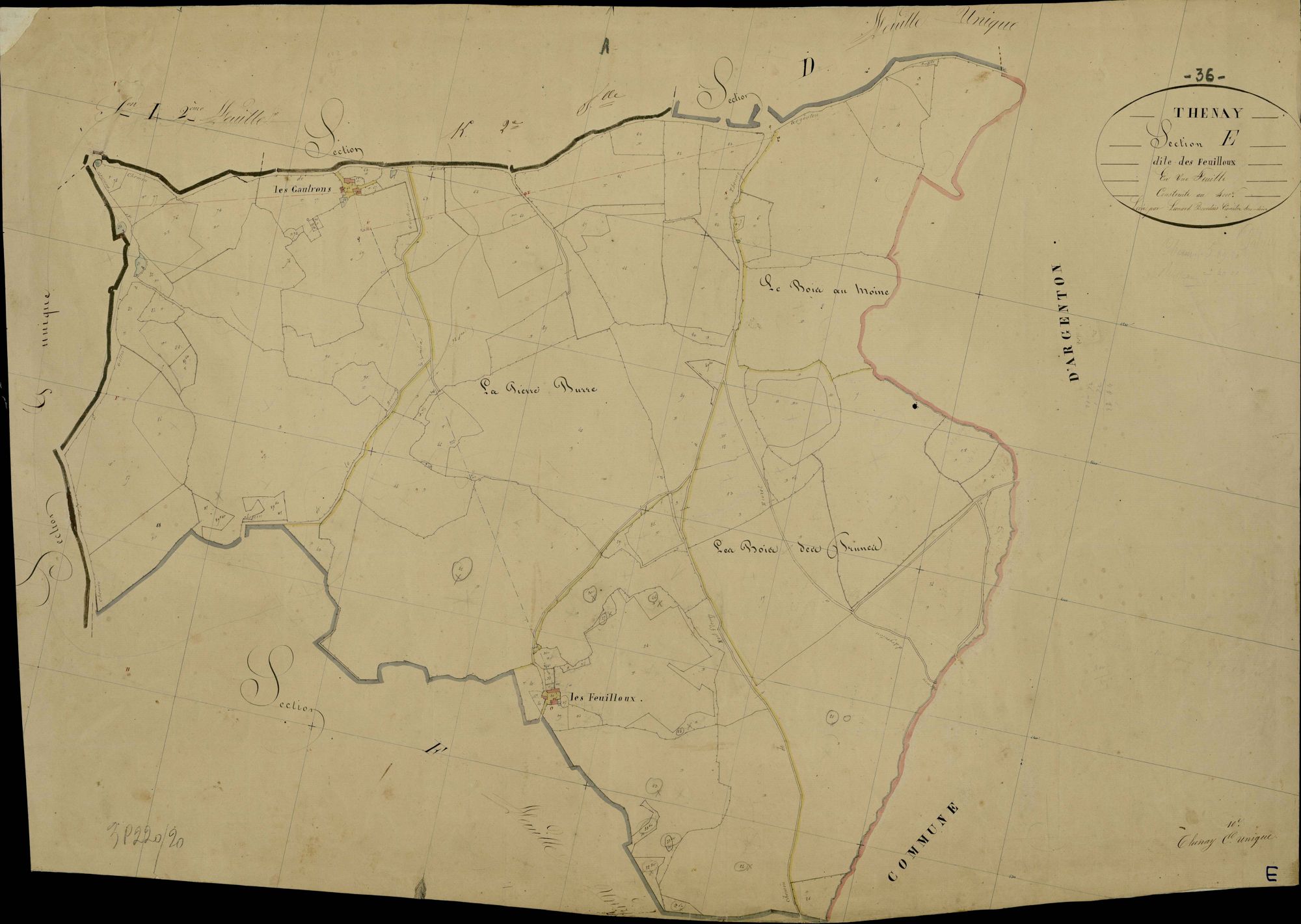 Thenay - Section E, dite des Feuilloux.