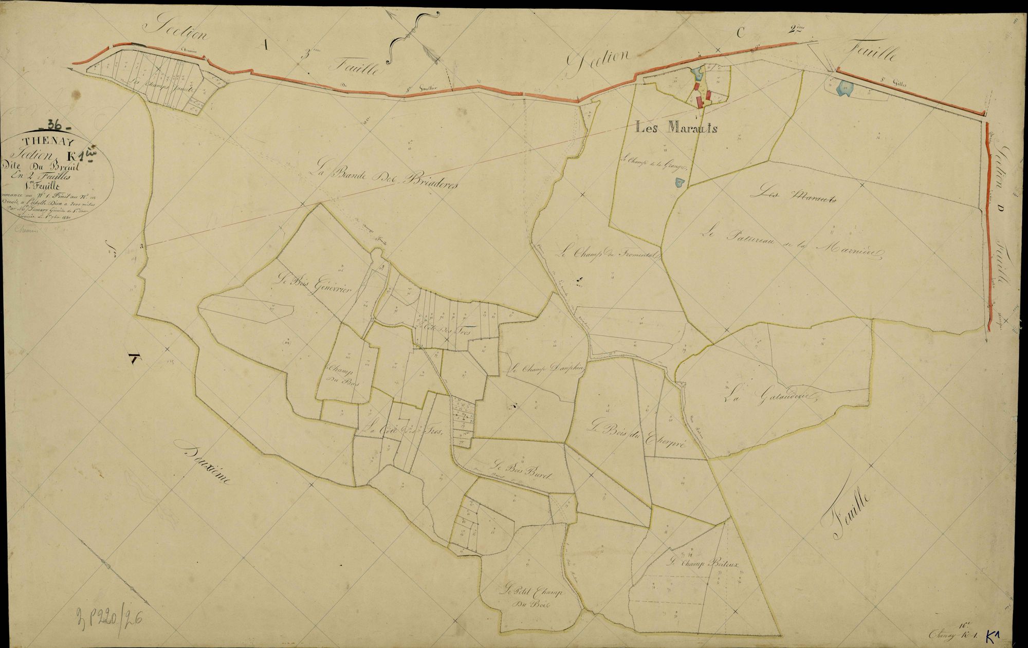 Thenay - Section K1, dite du Breuil.