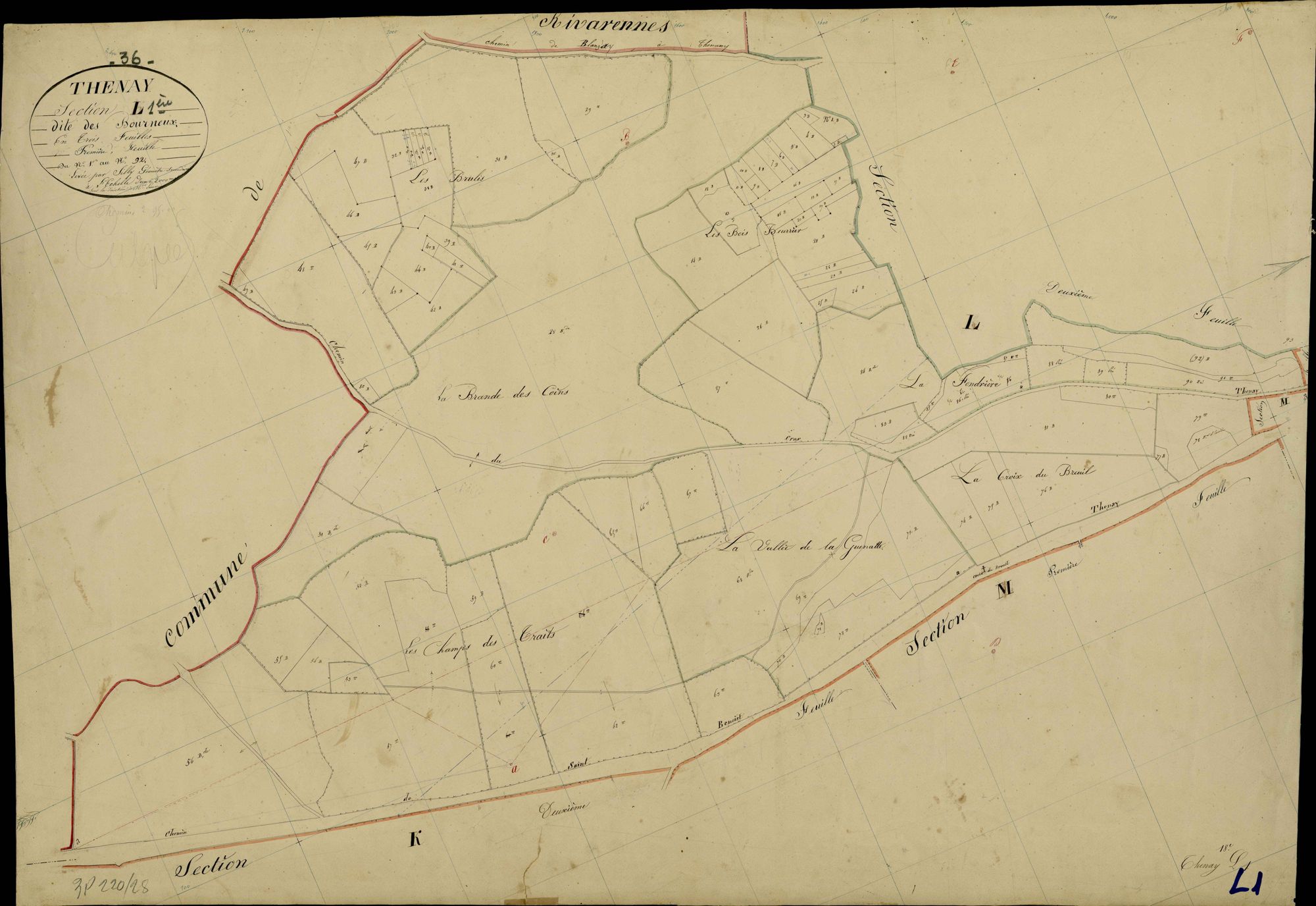 Thenay - Section L1, dite des Bourneux.