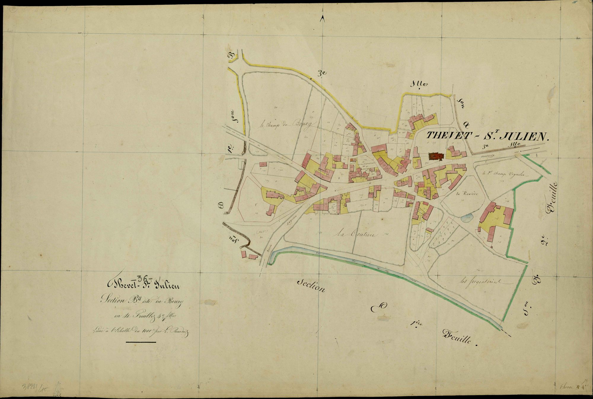 Thevet-Saint-Julien - Section B4, dite du Bourg.