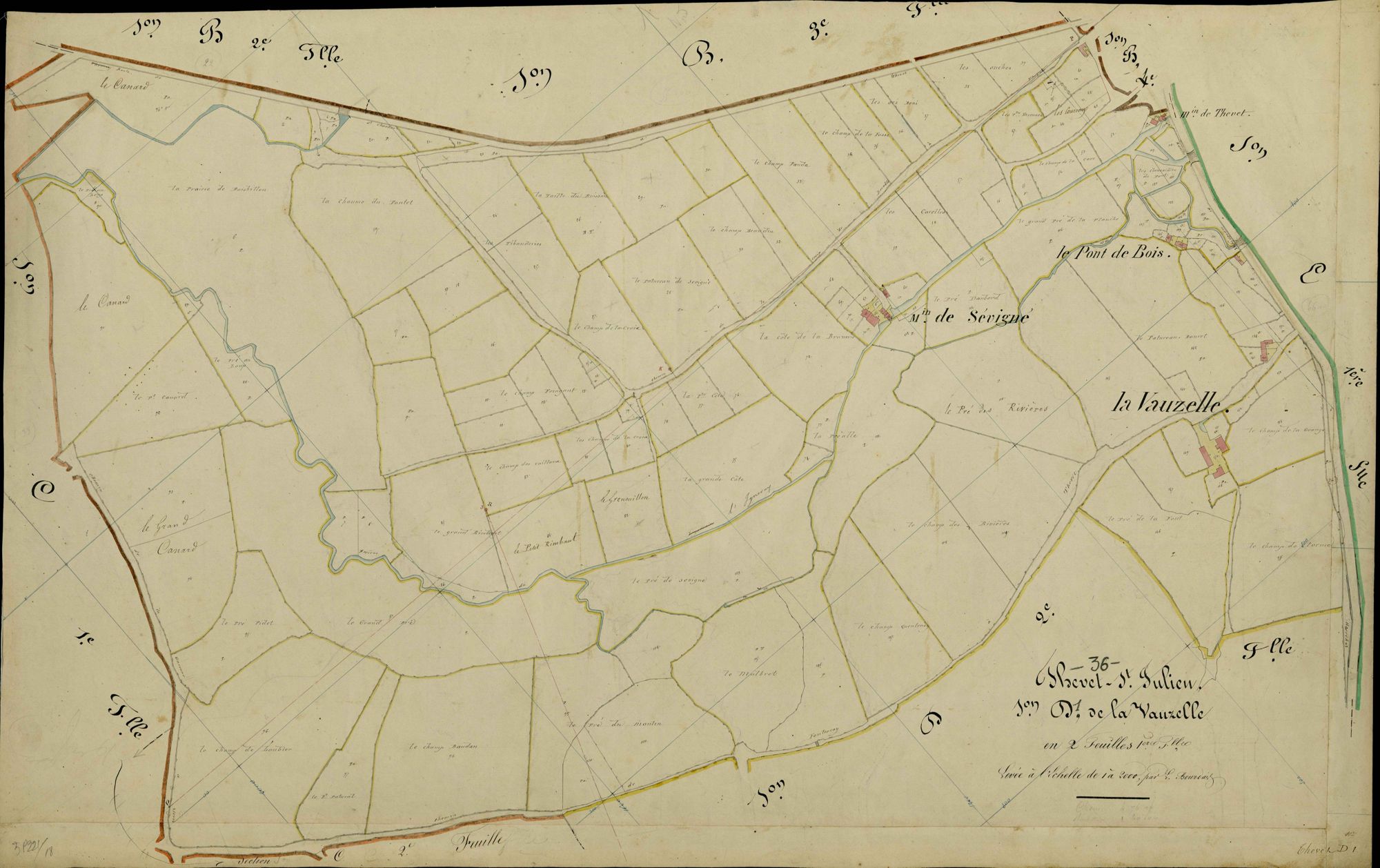 Thevet-Saint-Julien - Section D1, dite de la Vauzelle.