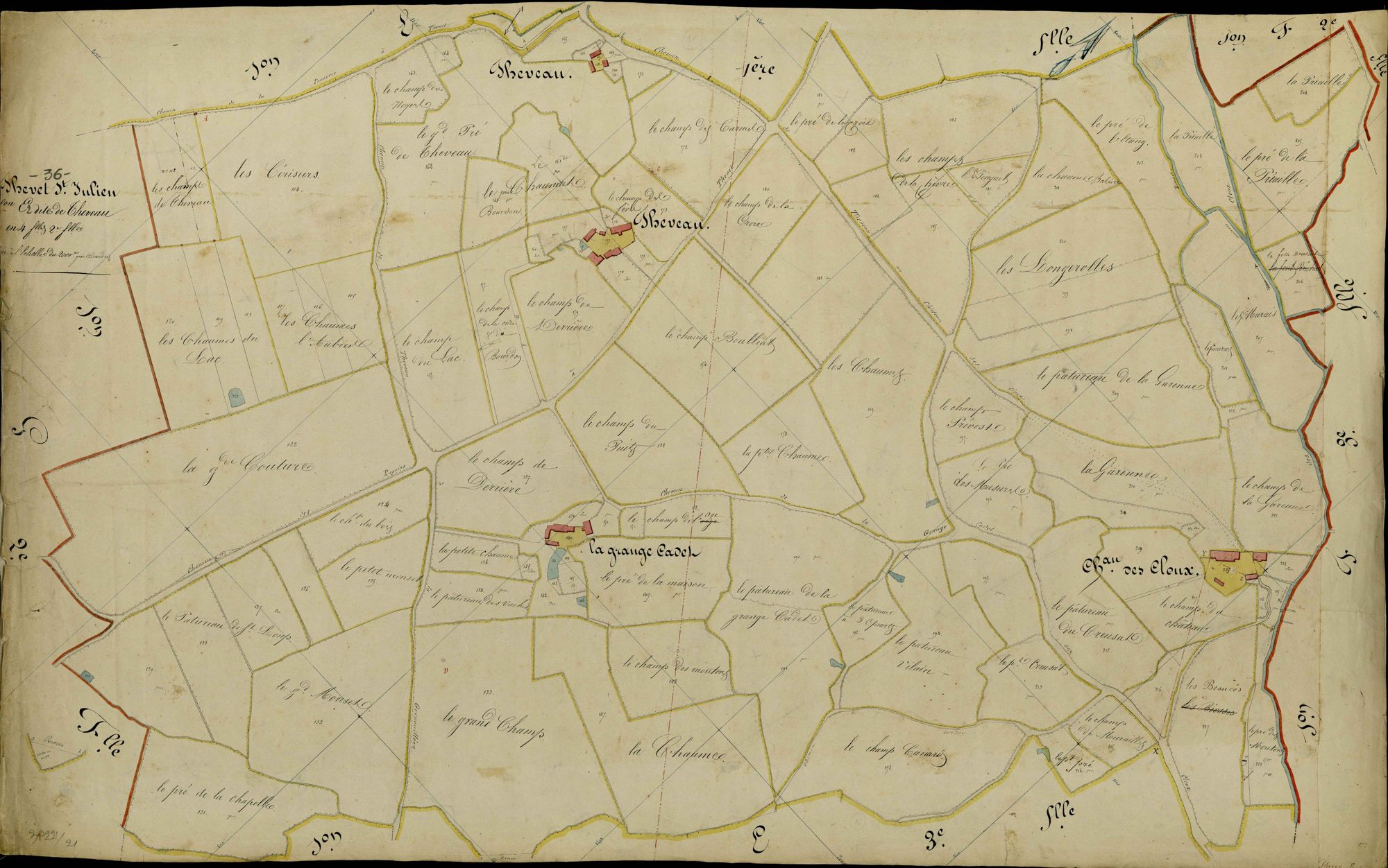 Thevet-Saint-Julien - Section E2, dite du Theveau.