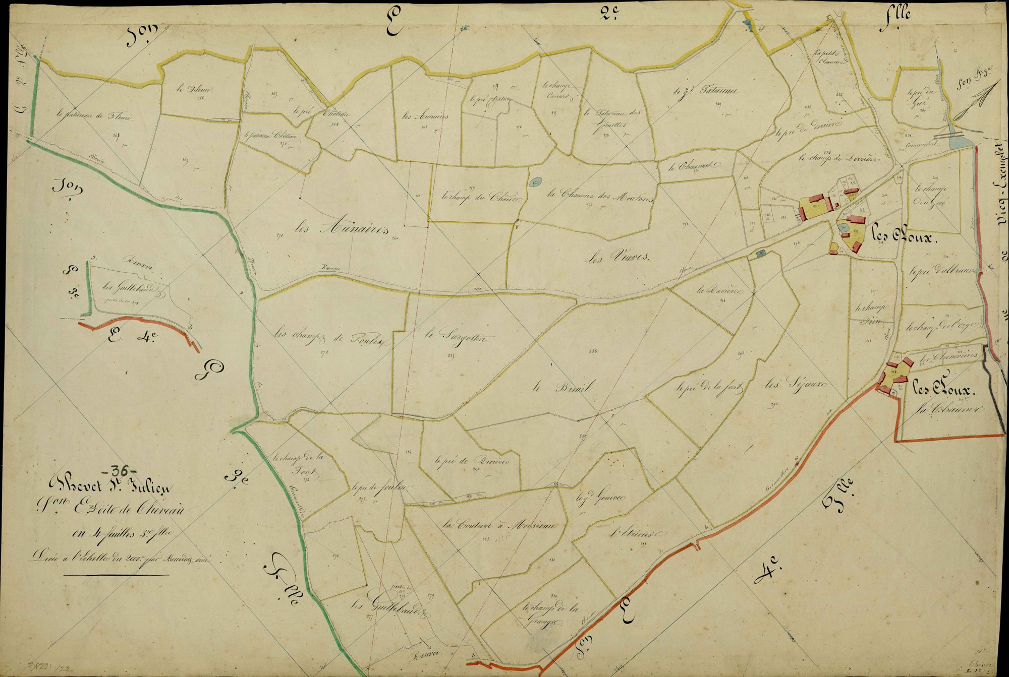 Thevet-Saint-Julien - Section E3, dite du Theveau.