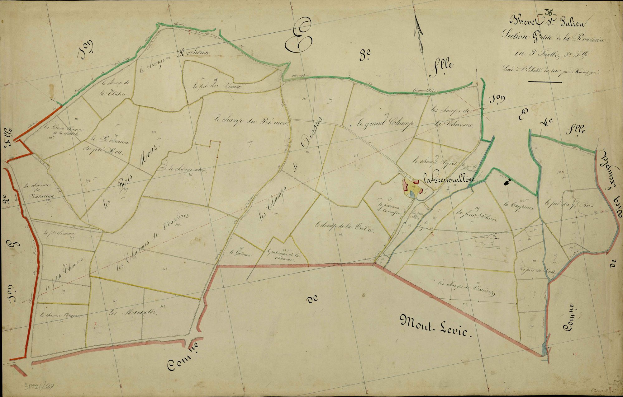 Thevet-Saint-Julien - Section G3, dite de la Pouzerie.