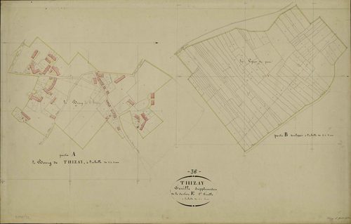 Thizay - Section E1,feuille supplémentaire.