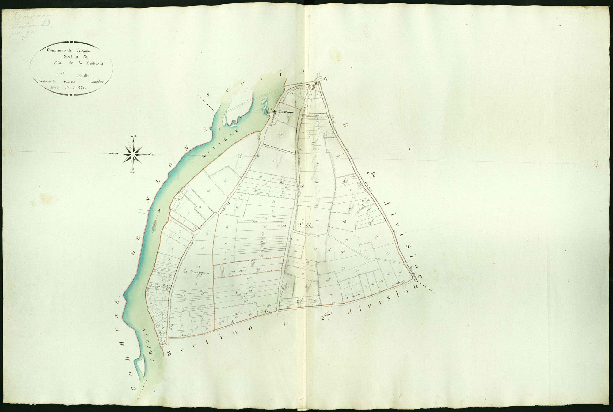 Tournon-Saint-Martin - Section D1, dite de la Boutéteries.