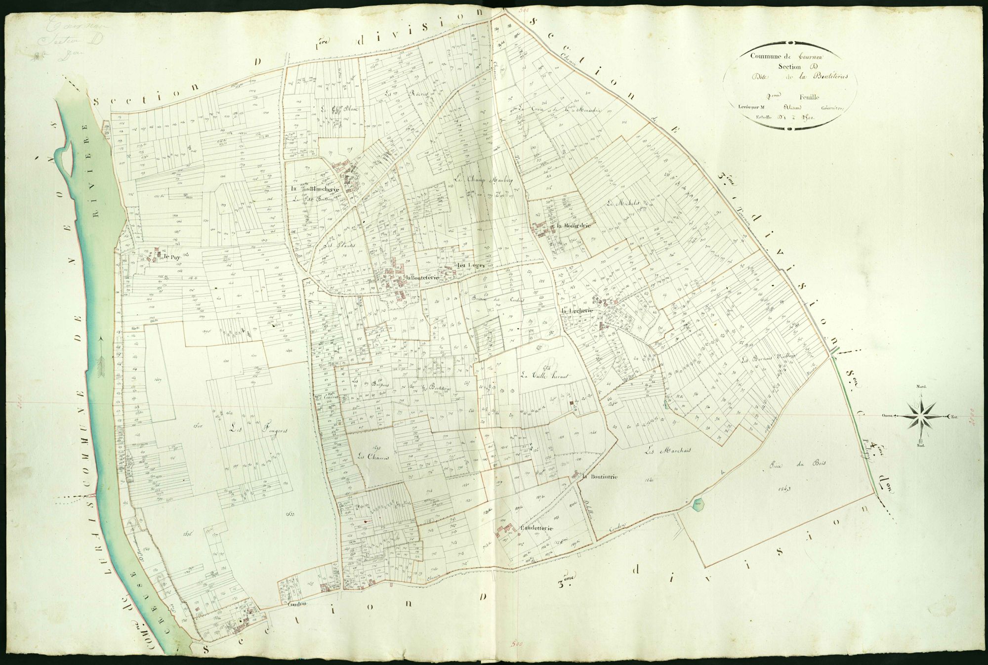 Tournon-Saint-Martin - Section D2, dite de la Boutéteries.