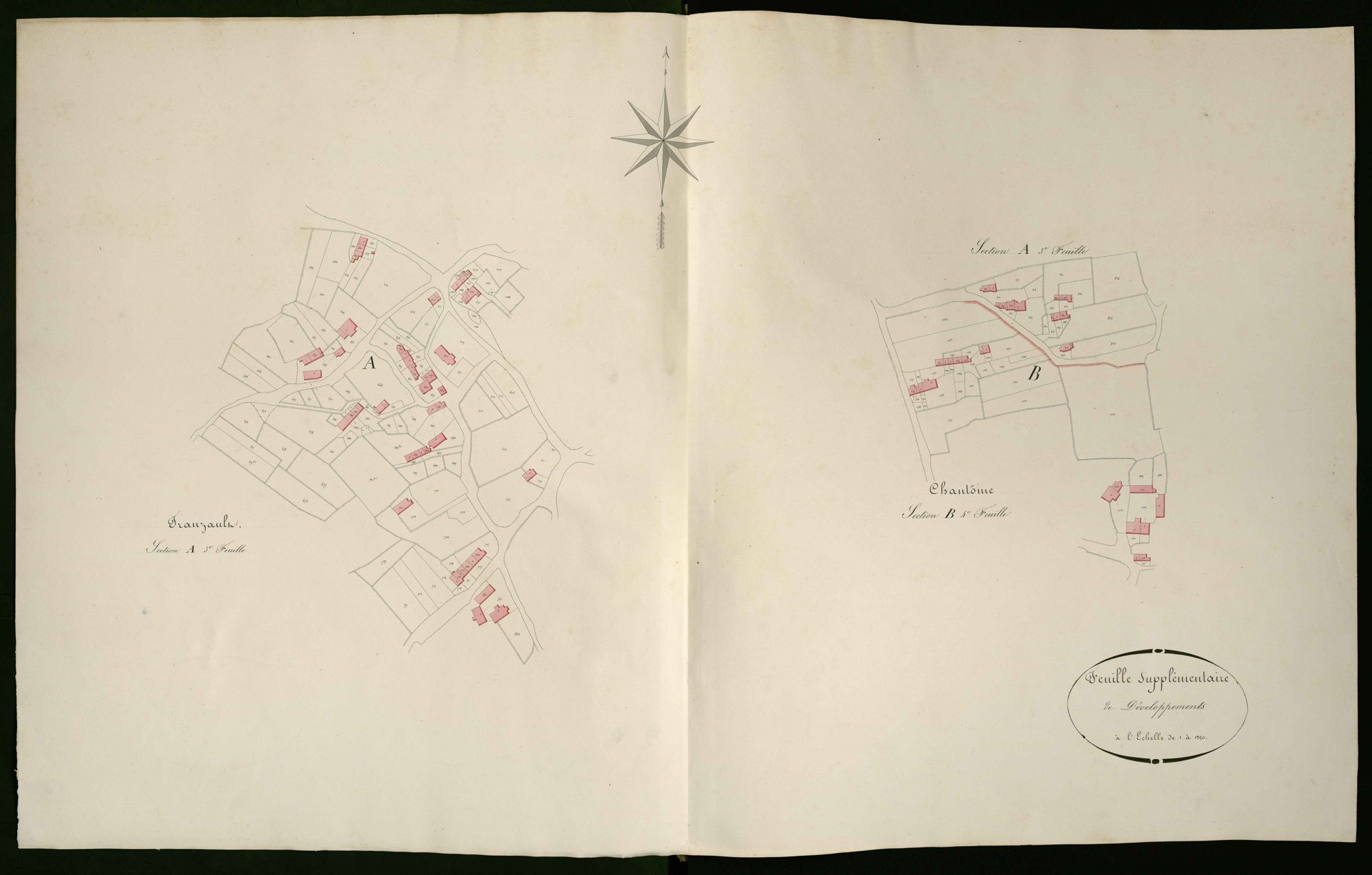 Tranzault - Sections A et B, feuille supplémentaire de développement.