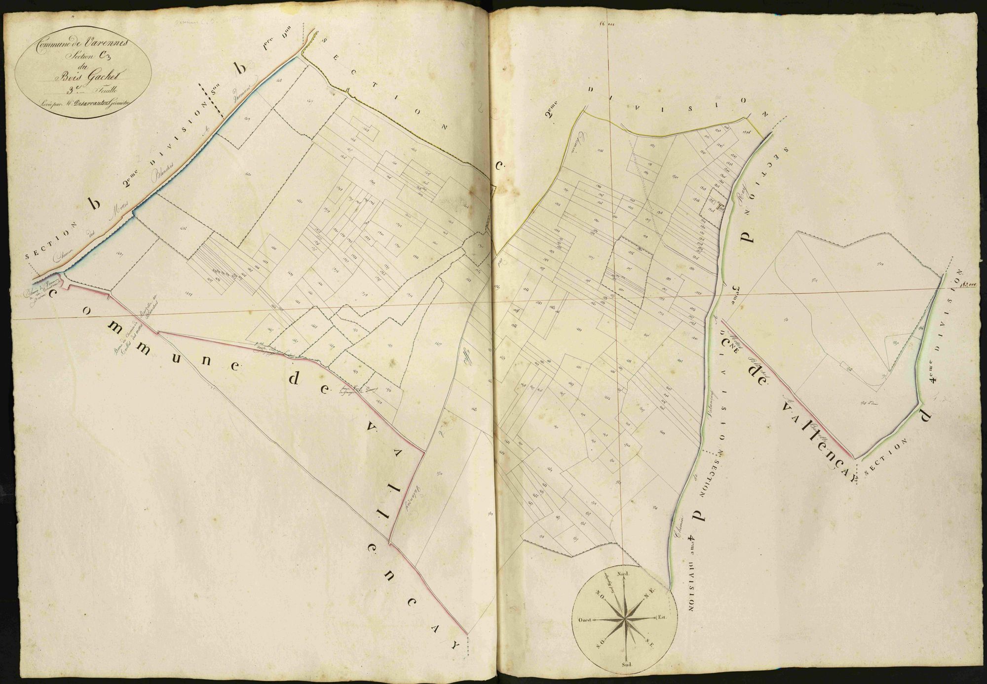 Varennes-sur-Fouzon - Section C3, dite du Bois Gachet.