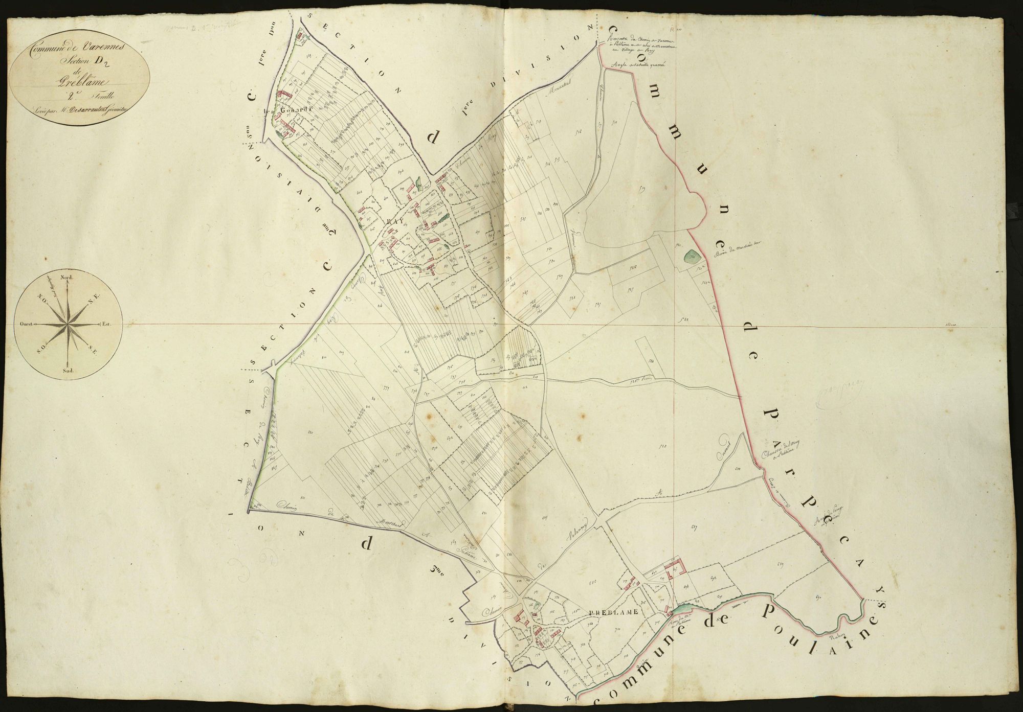 Varennes-sur-Fouzon - Section D2, dite de Préblâme.