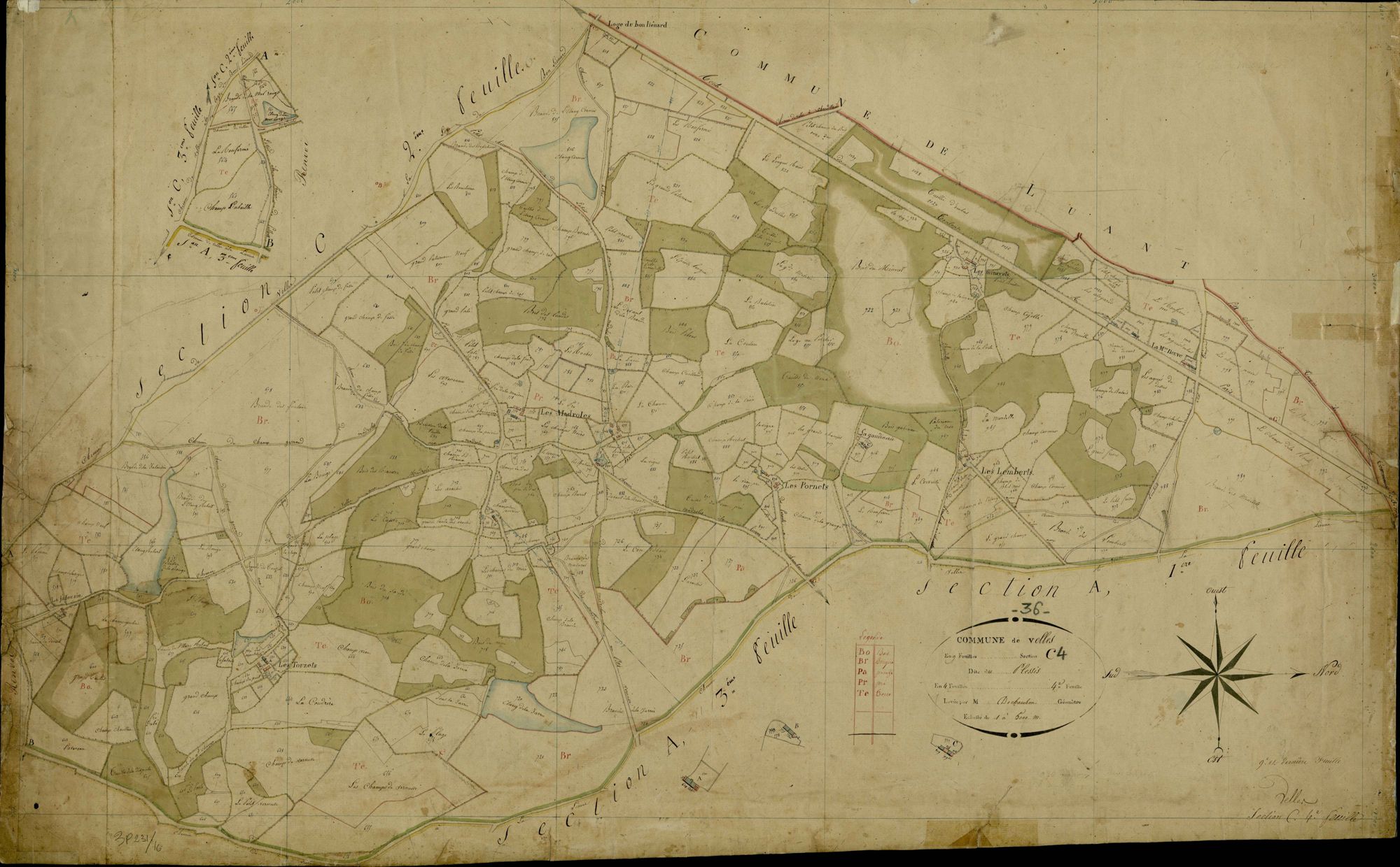 Velles - Section C4, dite du Plessis.