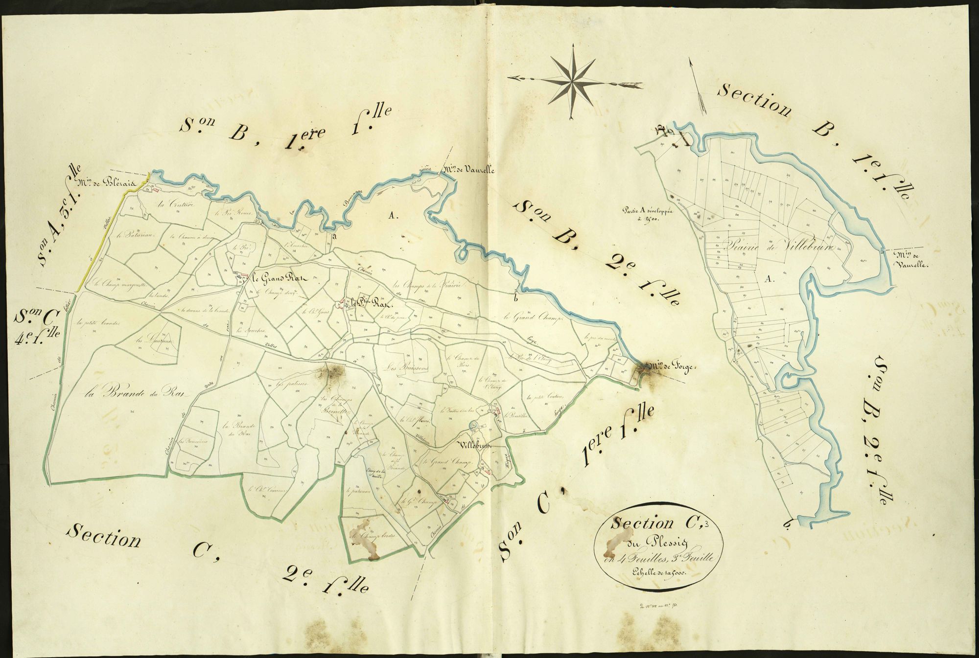 Velles - Section C3, dite du Plessis.