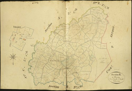 Velles - Section B1, dite du Bourg.