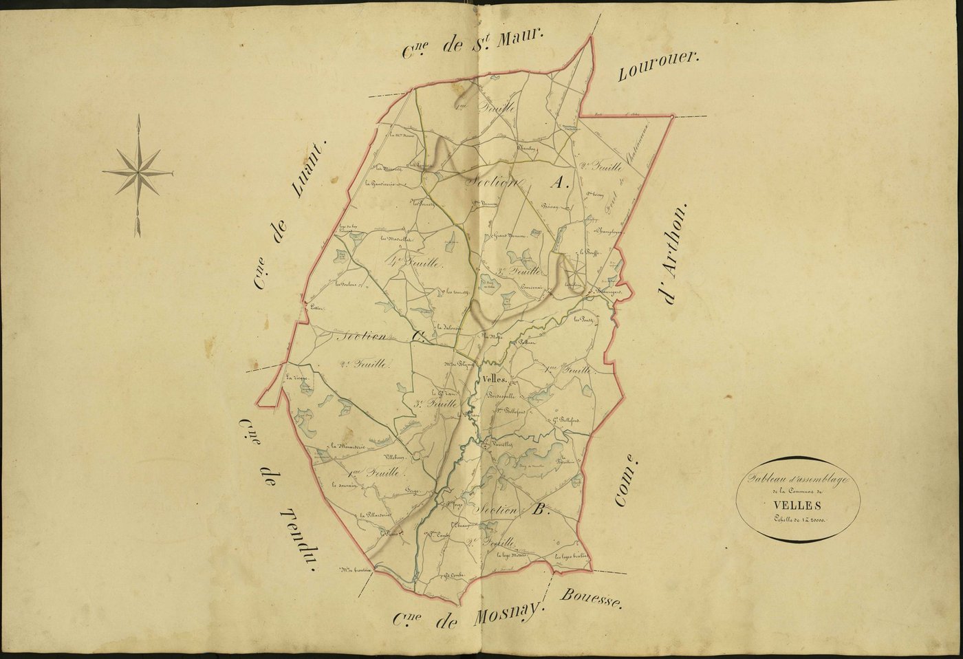 Velles - Tableau d'assemblage.